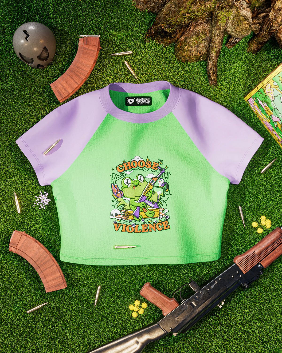 The Choose Violence Crop sold by Cool Shirtz