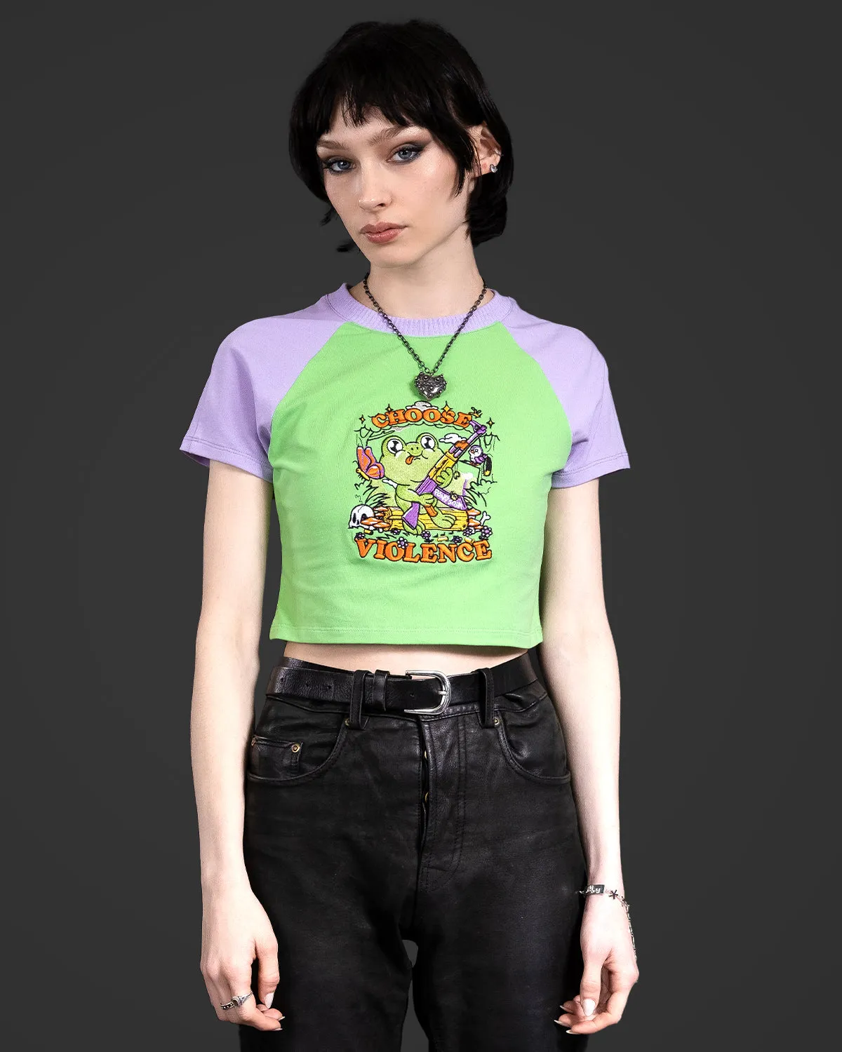 The Choose Violence Crop sold by Cool Shirtz product image thumbnail 3