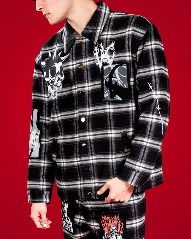 The Plaid Pollution Jacket sold by Cool Shirtz