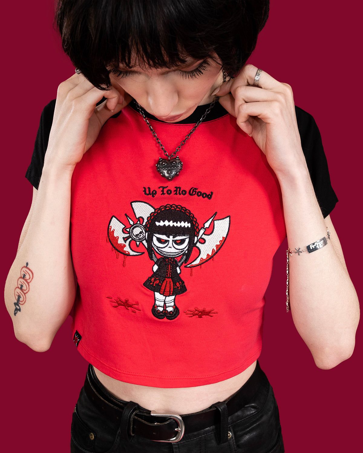 The Up To No Good Crop sold by Cool Shirtz product image thumbnail 3