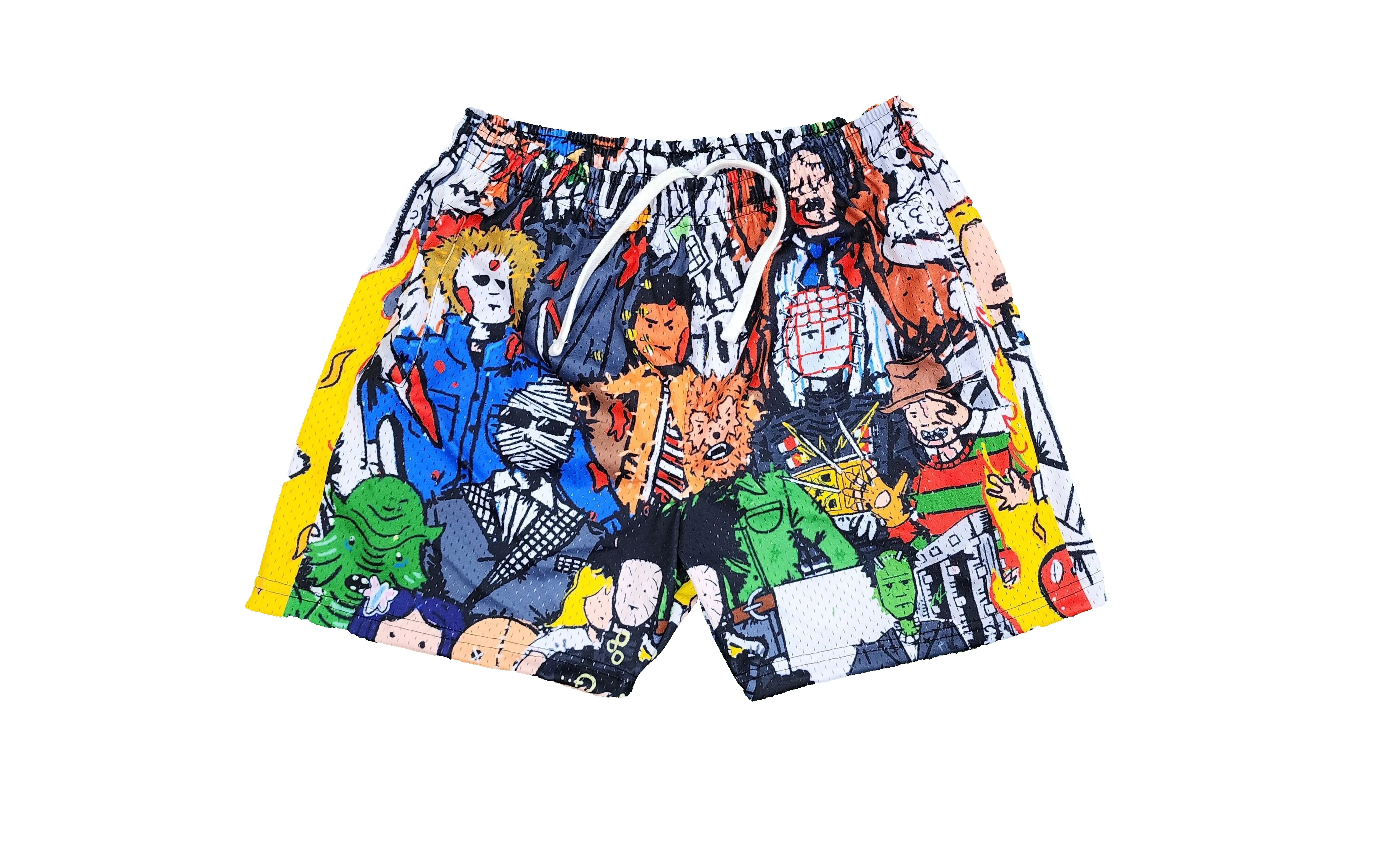 Halloween Collage Mesh Shorts sold by Kodone