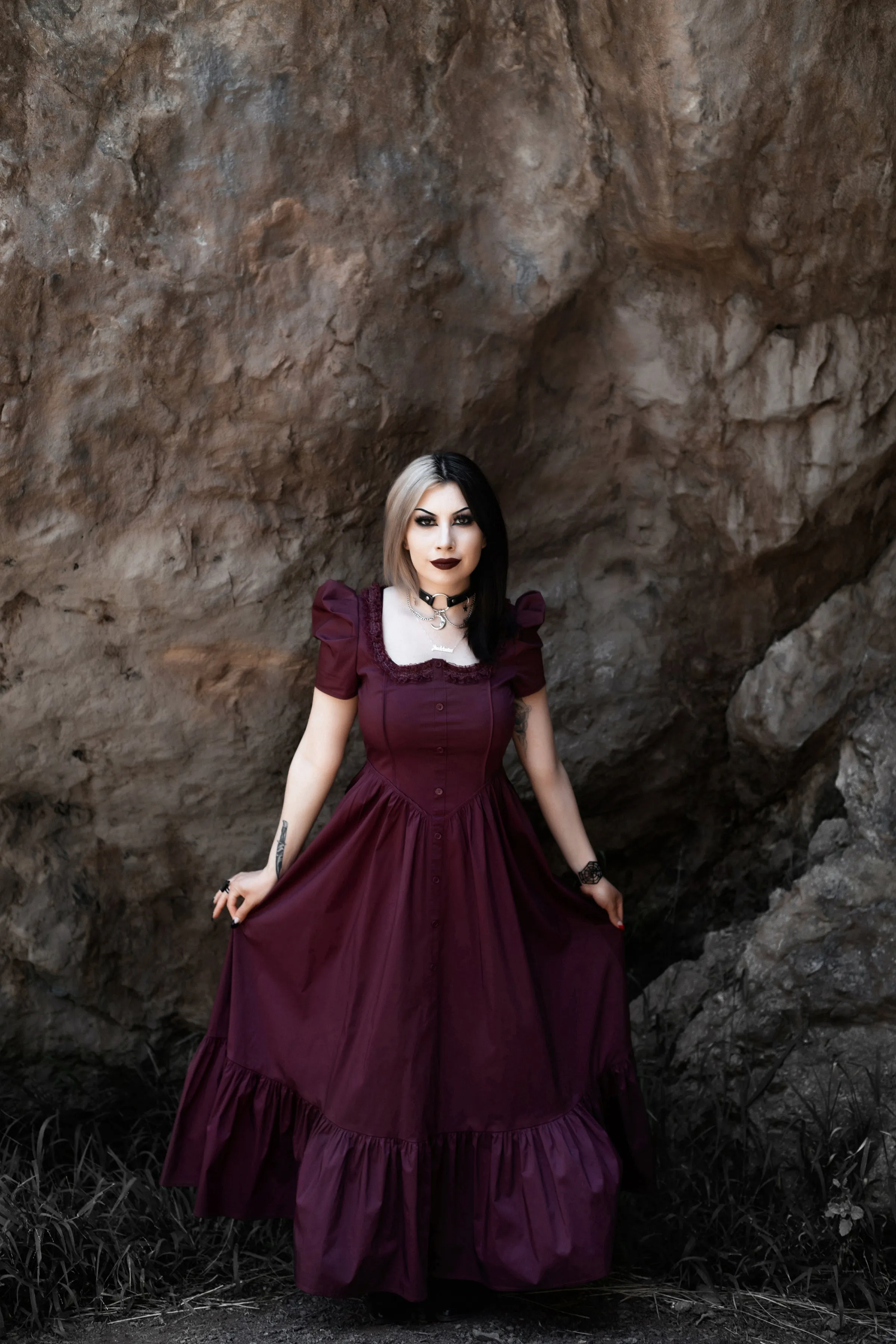 Bordeaux Dress sold by Lively Ghosts product image thumbnail 4