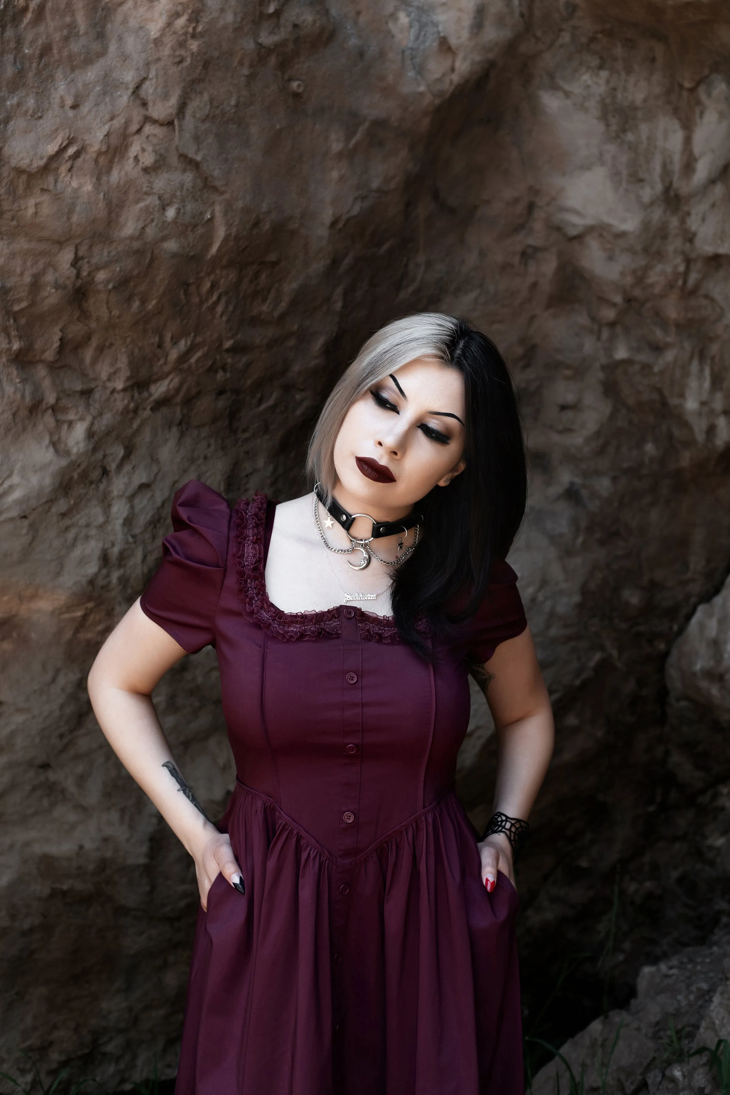 Bordeaux Dress sold by Lively Ghosts product image thumbnail 5