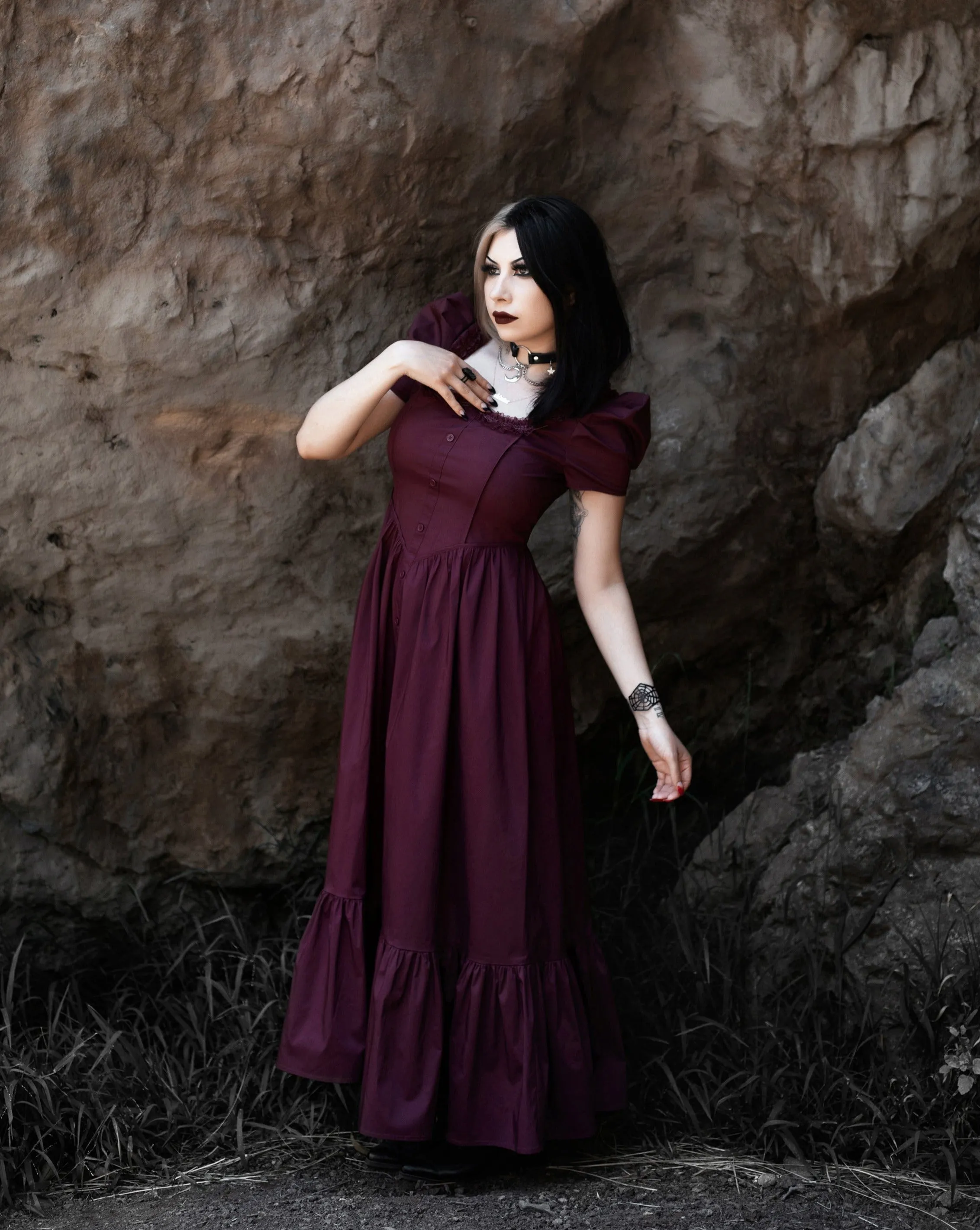 Bordeaux Dress sold by Lively Ghosts product image thumbnail 2