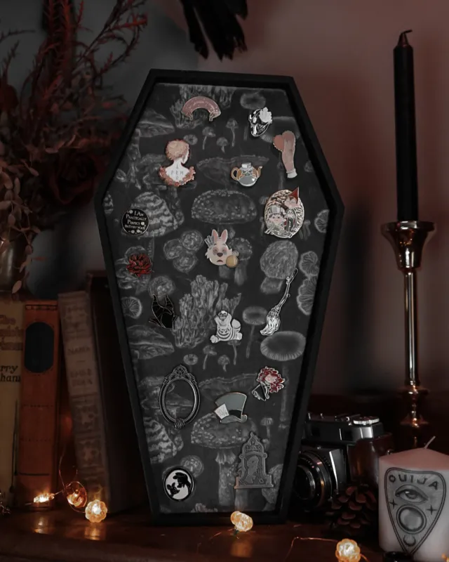 The ‘Wonderland’ Coffin Pin Board — Extra Large sold by Lively Ghosts