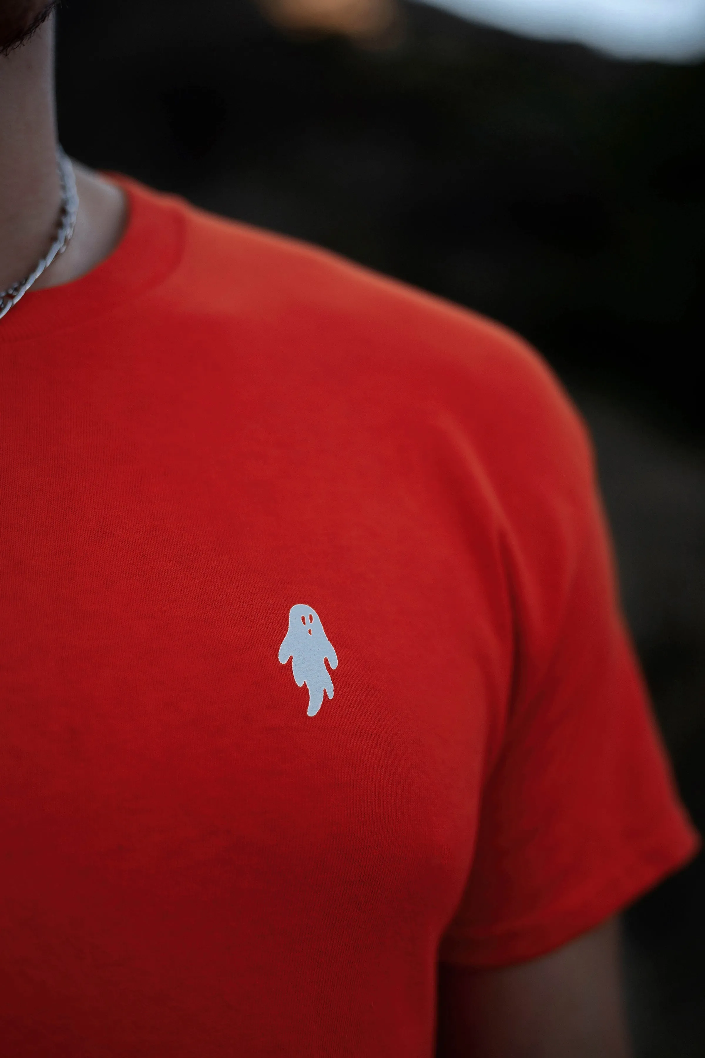 Orange Lively Ghosts "Ghostie" Unisex Logo Tee sold by Lively Ghosts product image thumbnail 3