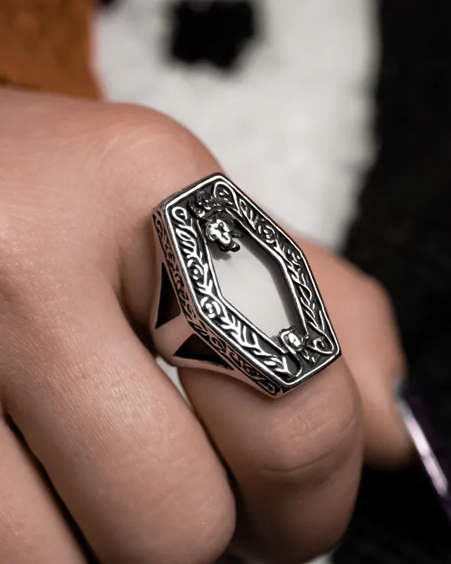 Mourning Widow Ring made by Lively Ghosts