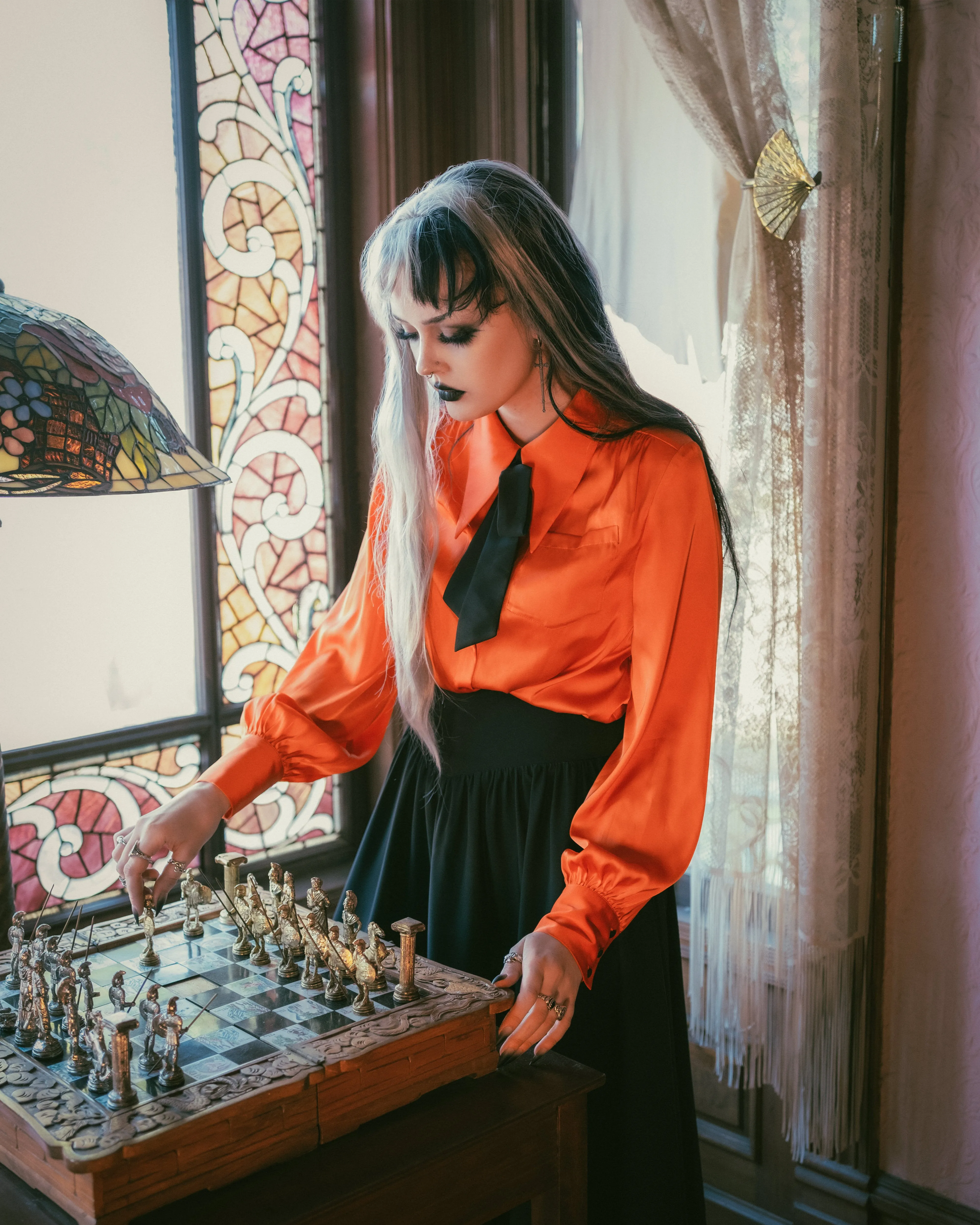 Suncrusher Button Down Shirt ft. Removable Bow sold by Lively Ghosts product image thumbnail 2