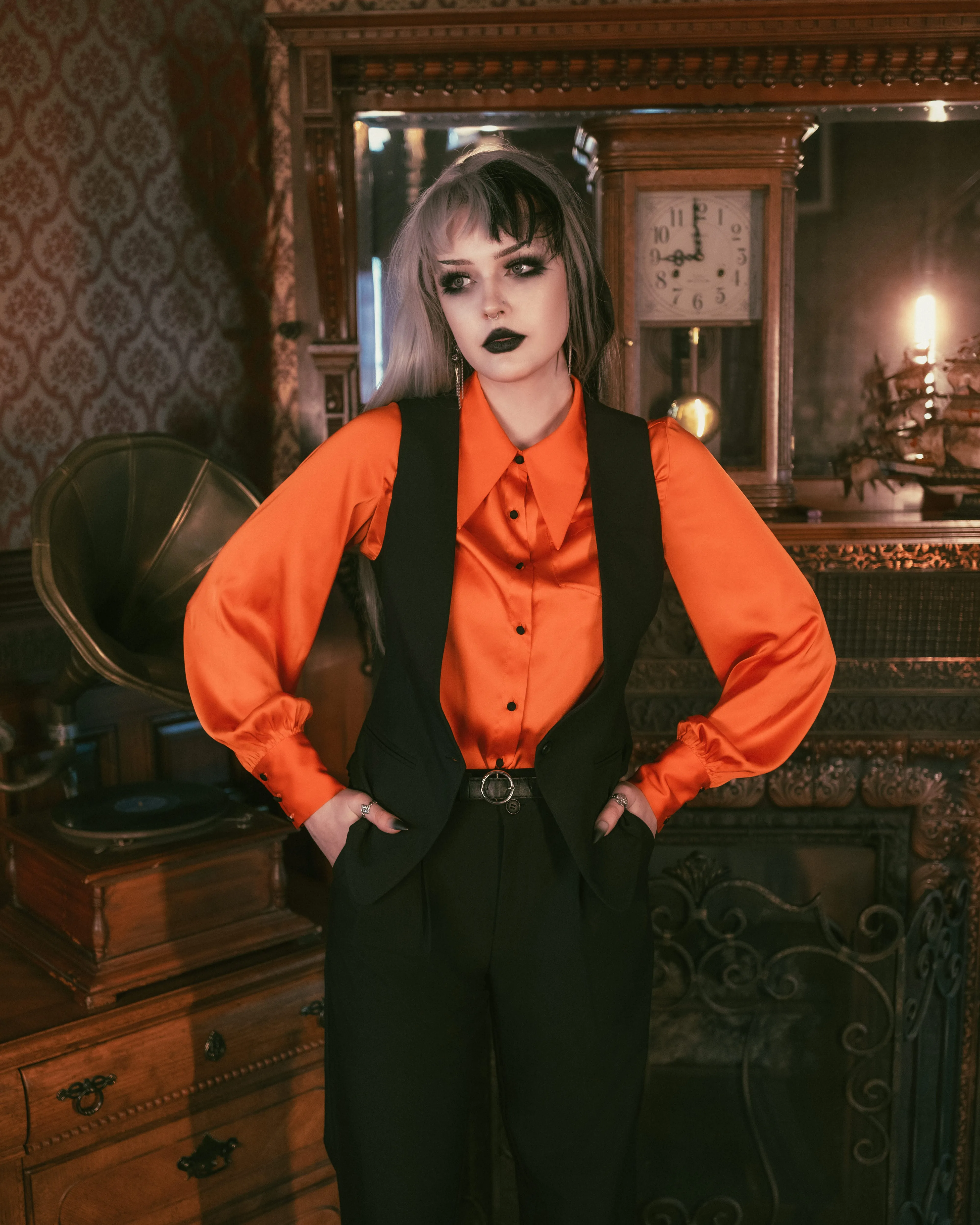 Suncrusher Button Down Shirt ft. Removable Bow sold by Lively Ghosts product image thumbnail 5