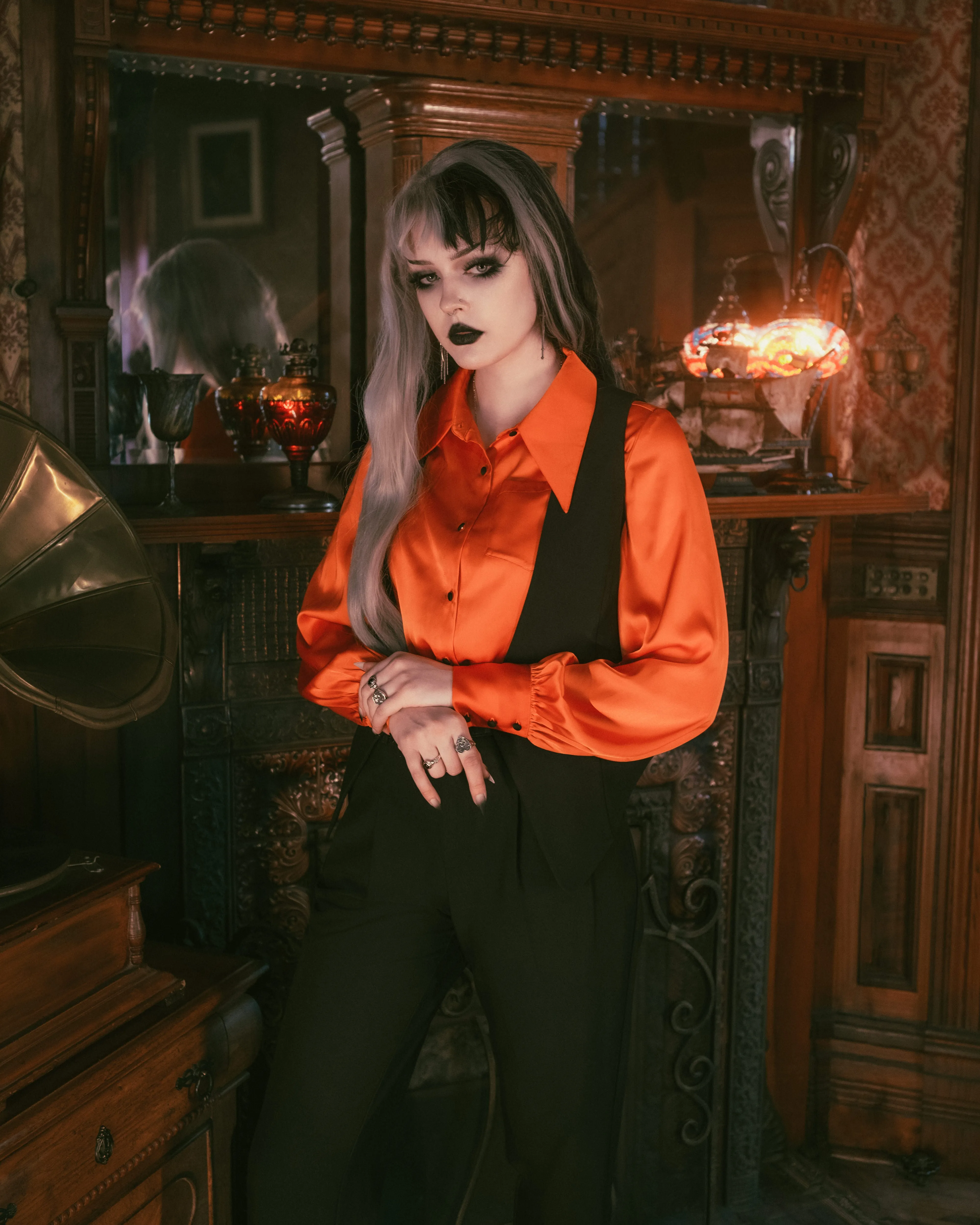 Suncrusher Button Down Shirt ft. Removable Bow sold by Lively Ghosts product image thumbnail 4
