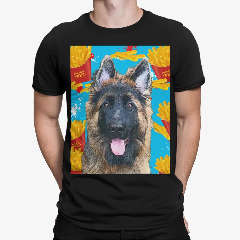 Custom Pet Art Mens Crew Neck T-shirt sold by Pop Your Pup