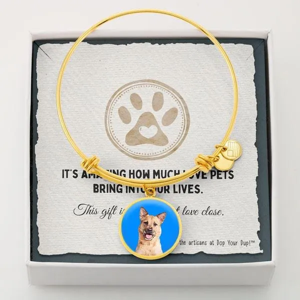 Custom Pet Art - Circle Bangle Bracelet sold by Pop Your Pup product image thumbnail 4