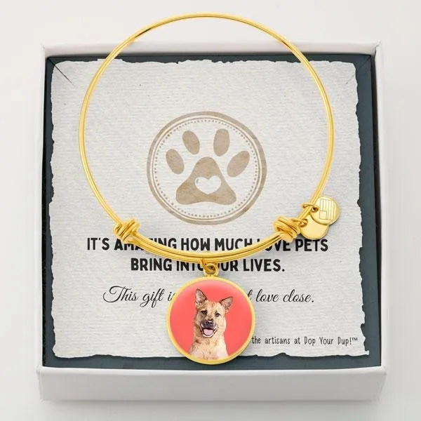Custom Pet Art - Circle Bangle Bracelet sold by Pop Your Pup product image thumbnail 5