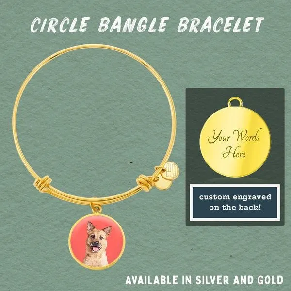 Custom Pet Art - Circle Bangle Bracelet sold by Pop Your Pup product image thumbnail 2