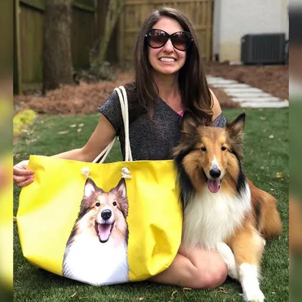 Custom Pet Art Weekender Tote Bag sold by Pop Your Pup