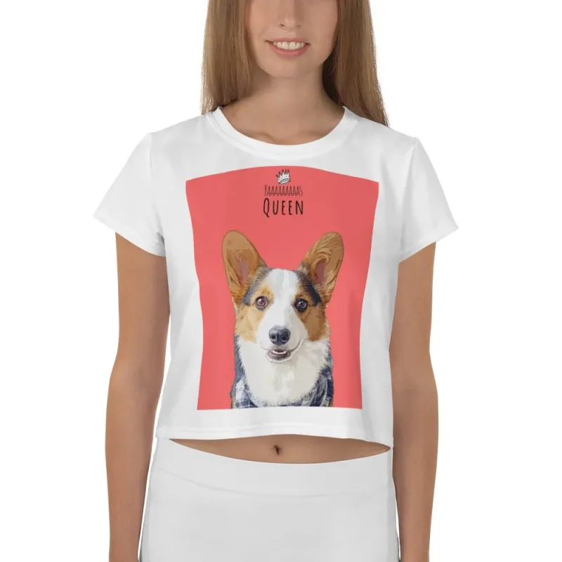 Custom Pet Art All-Over Print Crop Top sold by Pop Your Pup