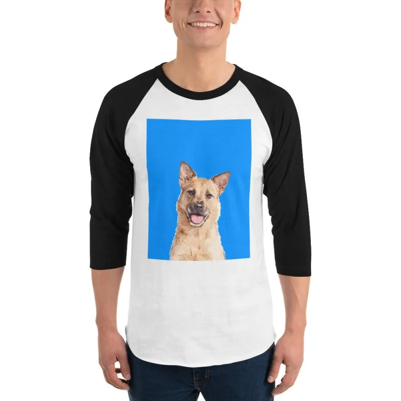 Custom Pet Art Three Quarter Sleeve Shirt sold by Pop Your Pup