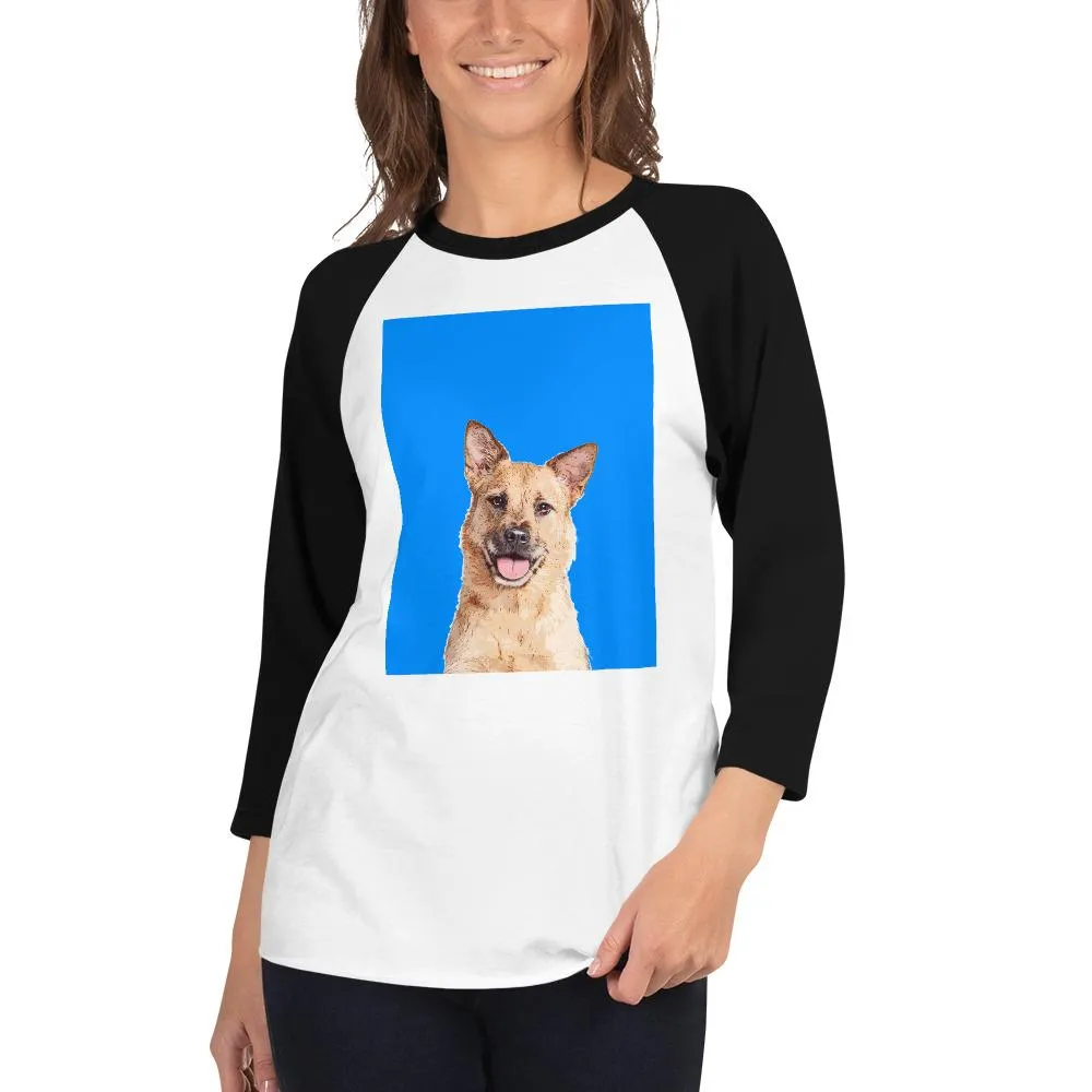 Custom Pet Art Three Quarter Sleeve Shirt sold by Pop Your Pup product image thumbnail 2