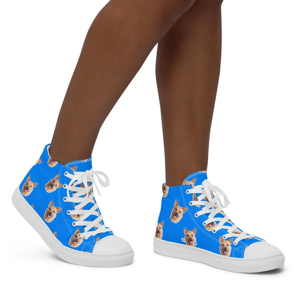 Custom Pet Art Womens High Top Canvas Shoes sold by Pop Your Pup