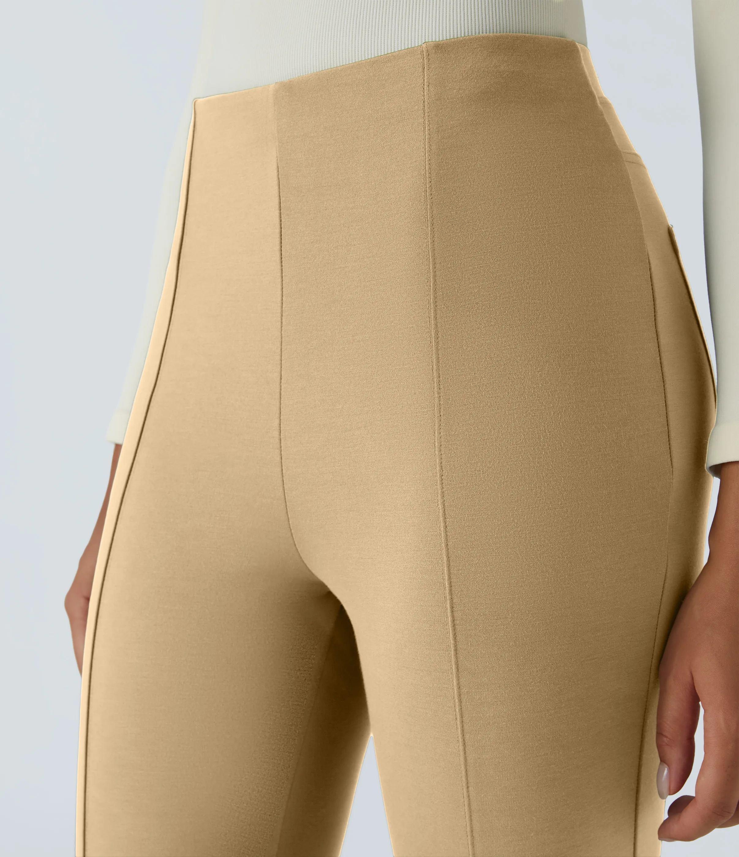 Halara Pantalón Halara Flex™ oficina ajustado bolsillo lateral posterior tiro alto - Taos Taupe - M(regular) sold by Halara product image thumbnail 5