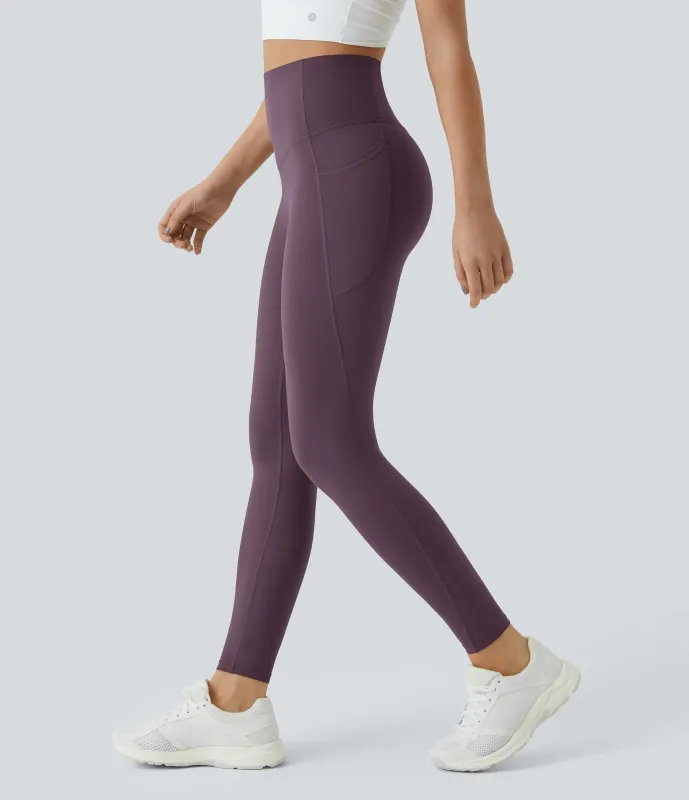 Halara Leggings SoCinched UltraSculpt entrenamiento control abdomen bolsillo lateral tiro alto - Night's Purple - M(7/8) sold by Halara
