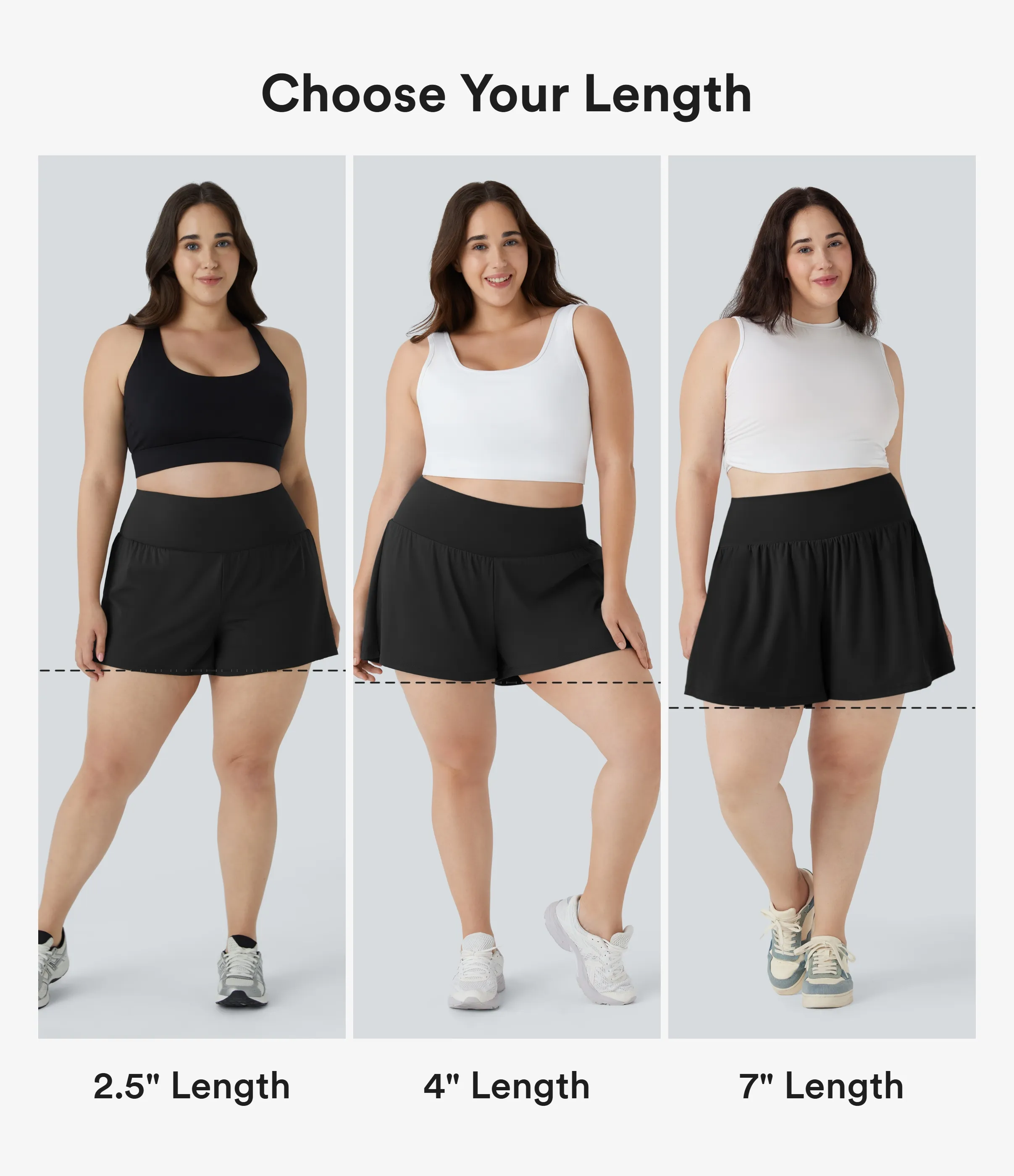 Halara Pantalón corto Softlyzero™ Airy yoga tiro alto 2 en 1 tacto fresco talla grande 17.5 cm bolsillo - Black - 2X sold by Halara product image thumbnail 3