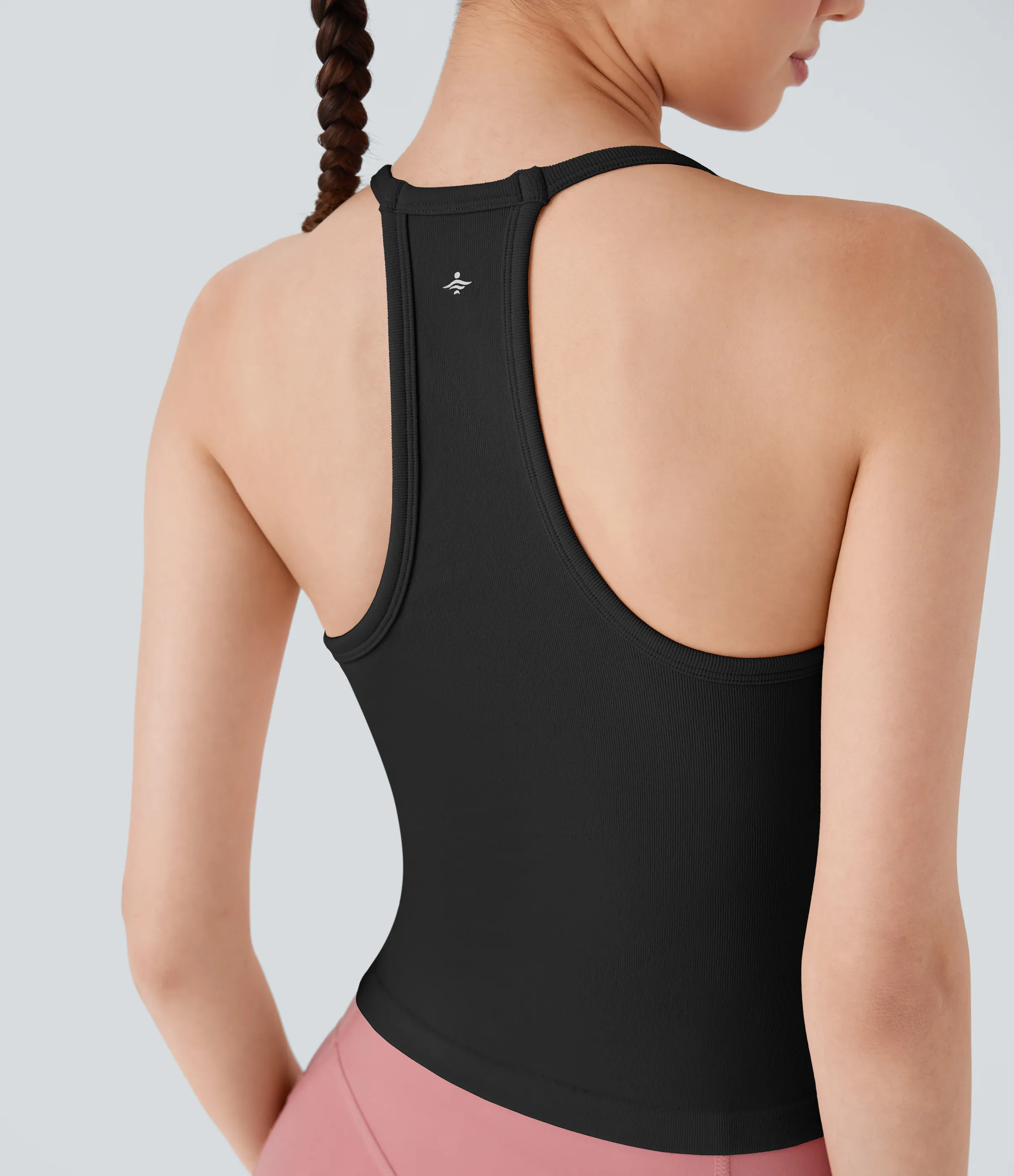 Halara Camiseta de yoga sin mangas con espalda nadadora y fluida - Black - XL sold by Halara product image thumbnail 5