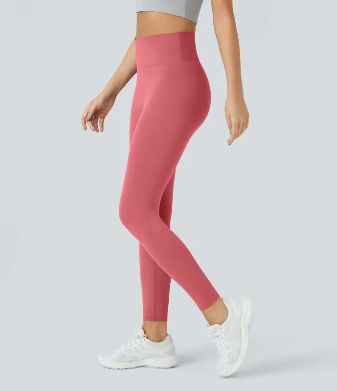 Halara Leggings Softlyzero™ cruzado bloque color - Begonia Rouge - XS(7/8) sold by Halara