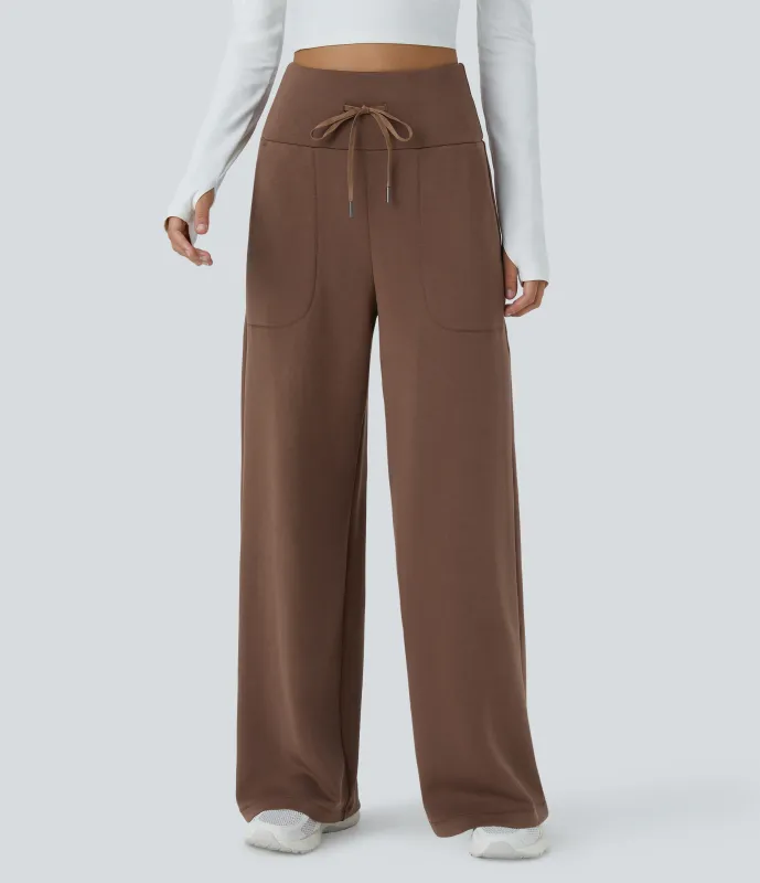 Halara Pantalón yoga tiro alto cordón bolsillo lateral pierna recta - Mustang - XL(regular) sold by Halara