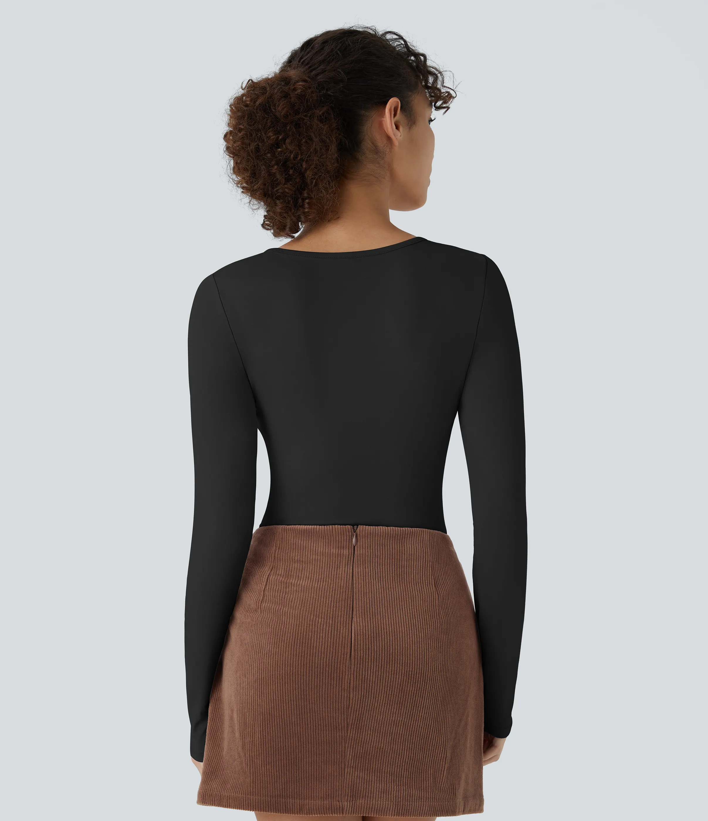 Halara Body botón manga larga cuello redondo - Black - XS sold by Halara product image thumbnail 4