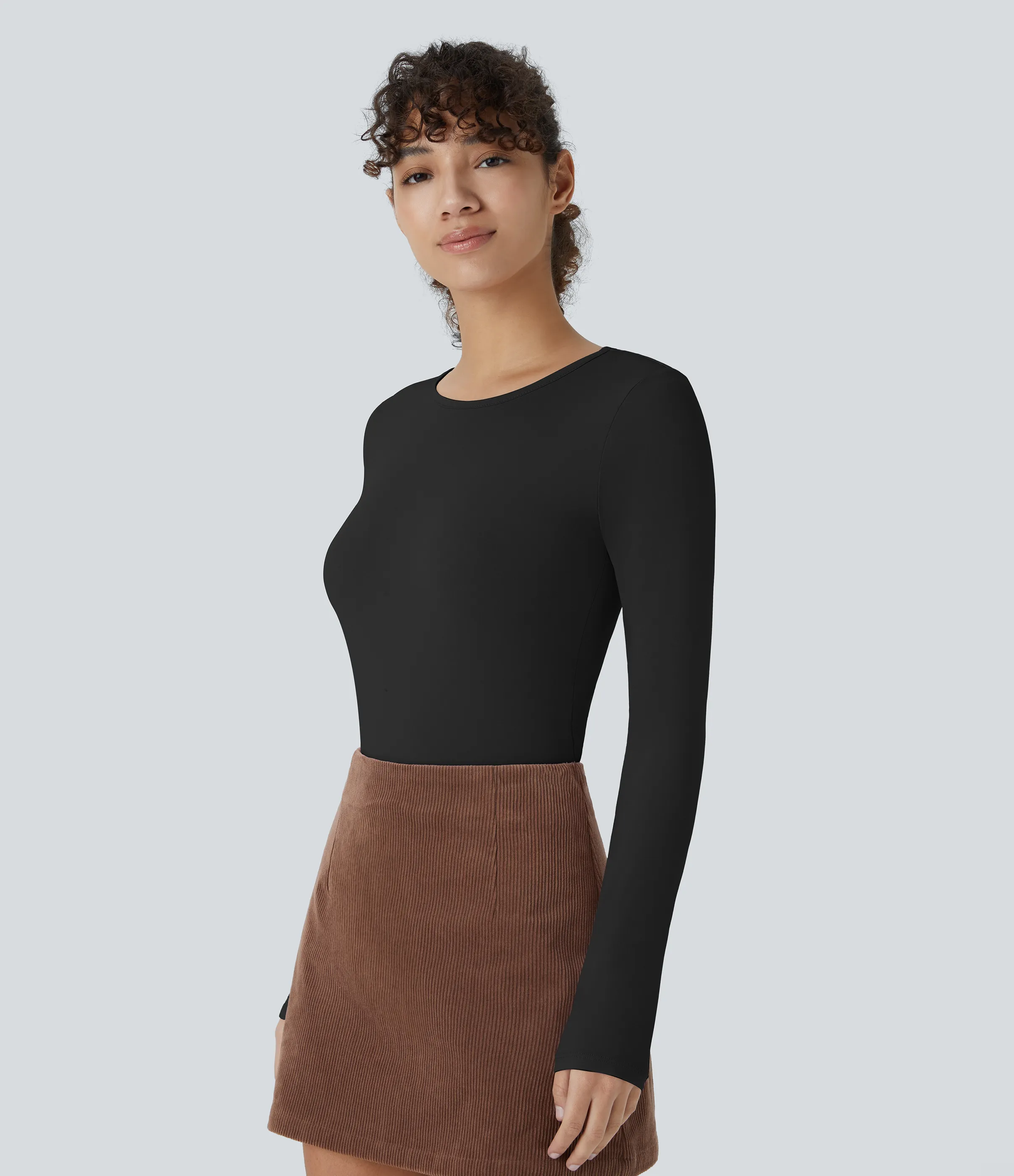 Halara Body botón manga larga cuello redondo - Black - XS sold by Halara product image thumbnail 5