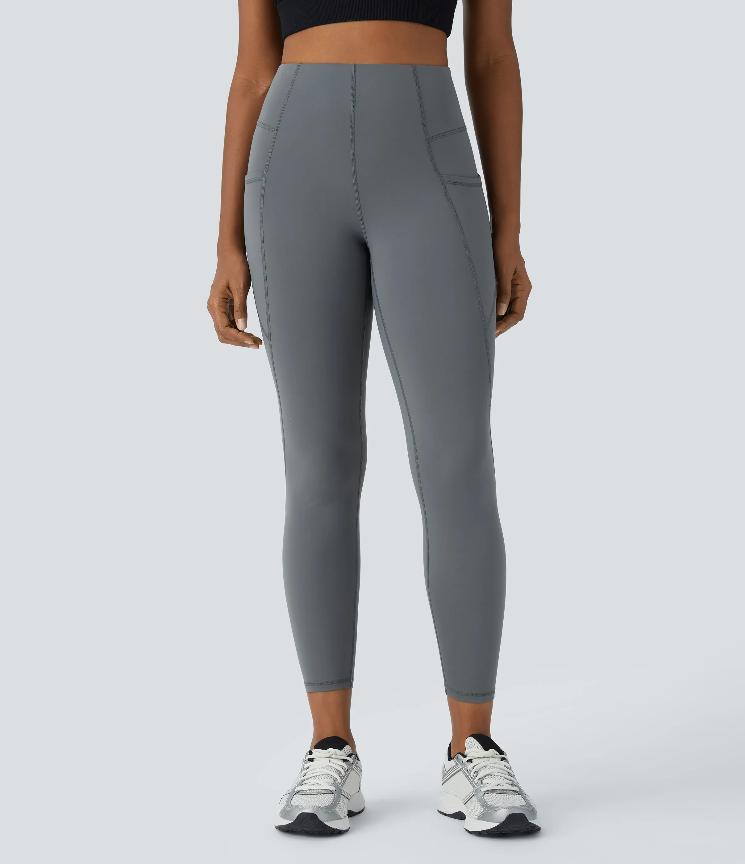 Halara Leggings térmico yoga tiro alto bolsillo lateral - Blue Tile Gray - XS(7/8) sold by Halara product image thumbnail 4