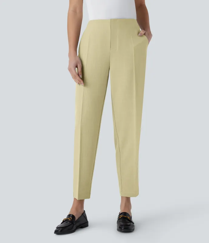 Halara Pantalón cónico tiro medio bolsillo lateral - Hay - M(regular) sold by Halara