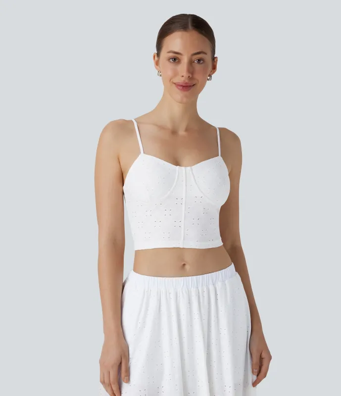 Halara Top sin mangas sin espalda tirante ajustable resort - White - L sold by Halara