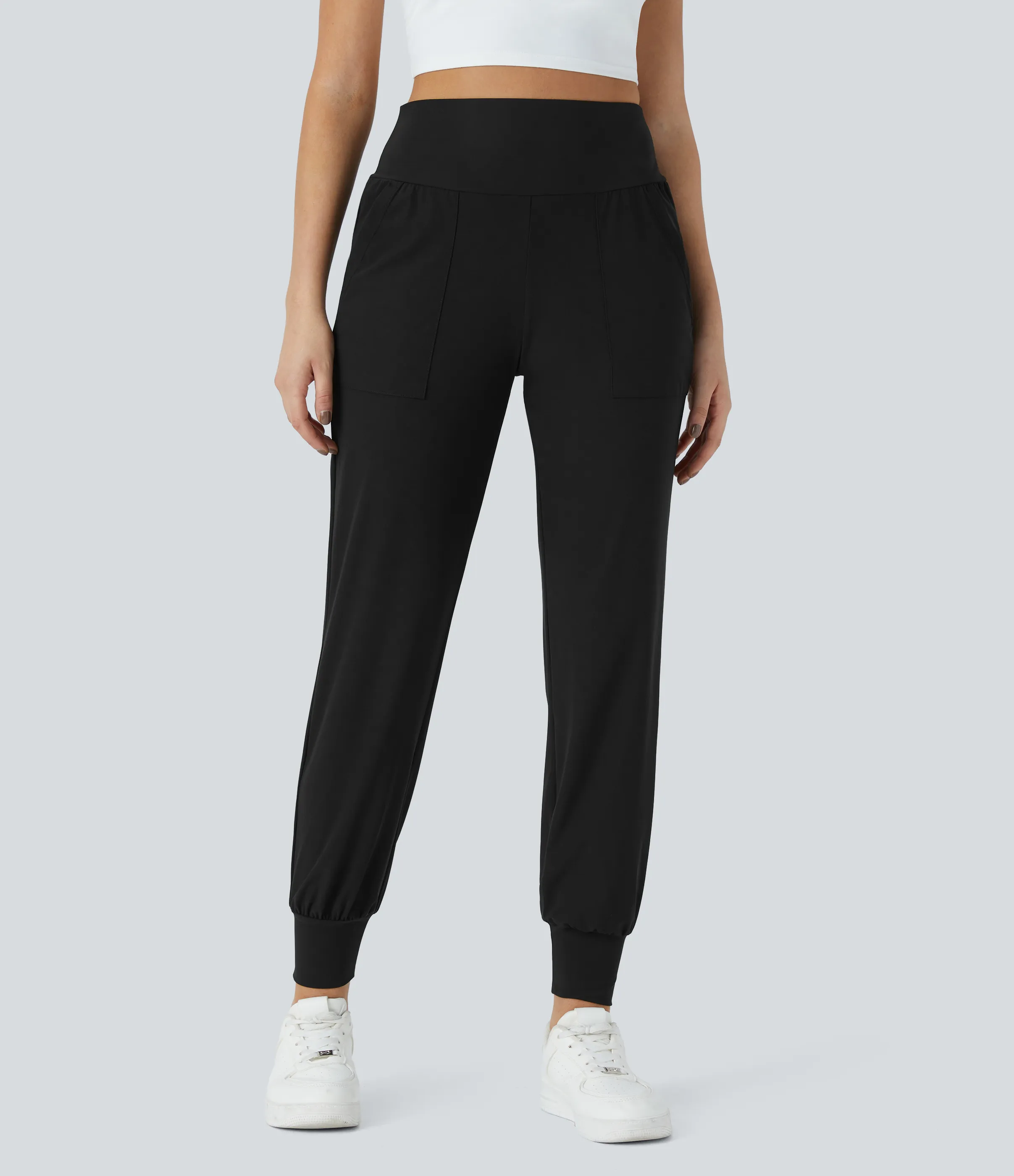 Halara Joggers de tiro alto con bolsillos laterales - Black - S(regular) sold by Halara product image thumbnail 4