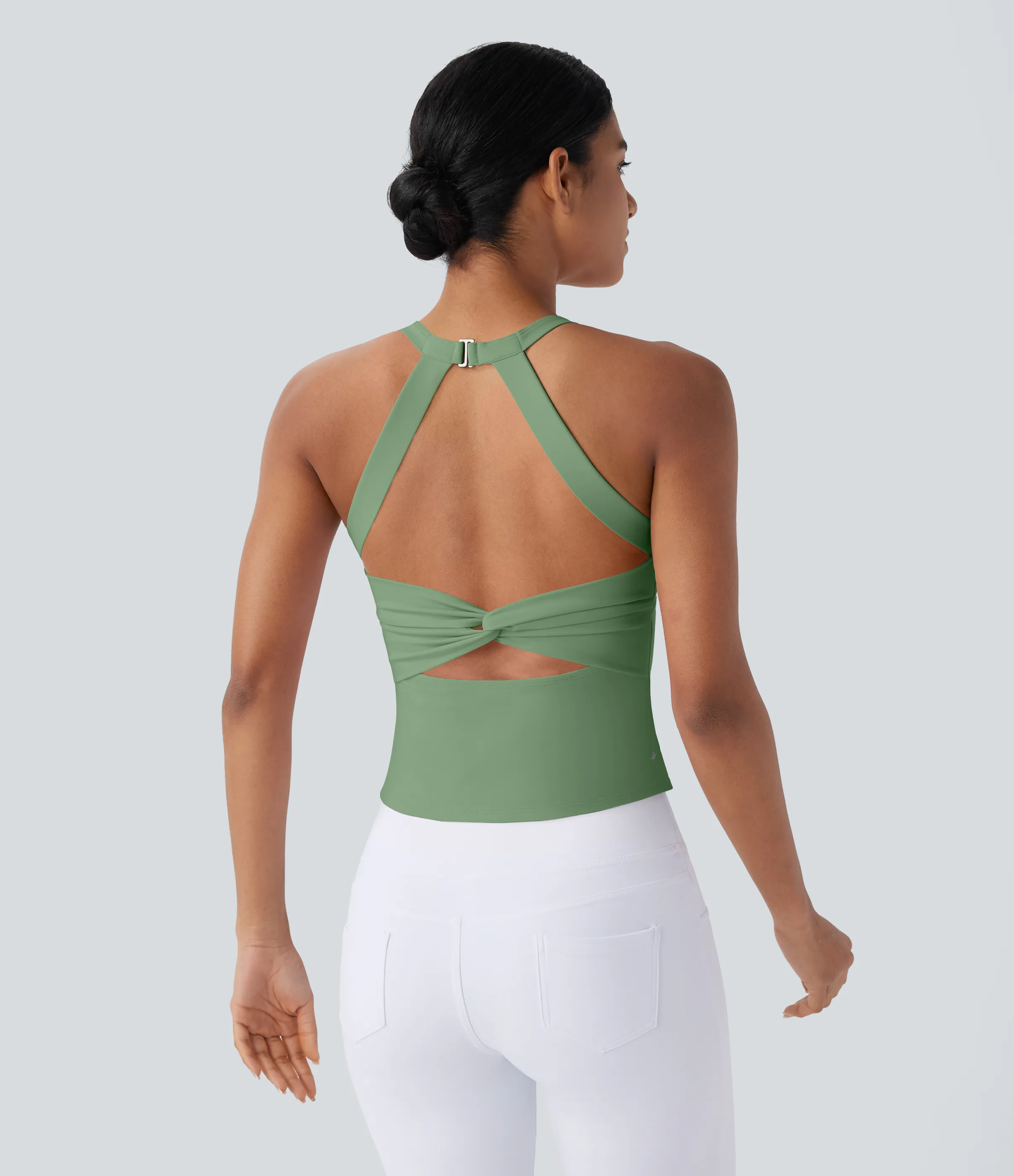 Halara Top de yoga SoftlyZero™ Plush afelpado con abertura en copas D-F - Kashmir - XL sold by Halara product image thumbnail 2