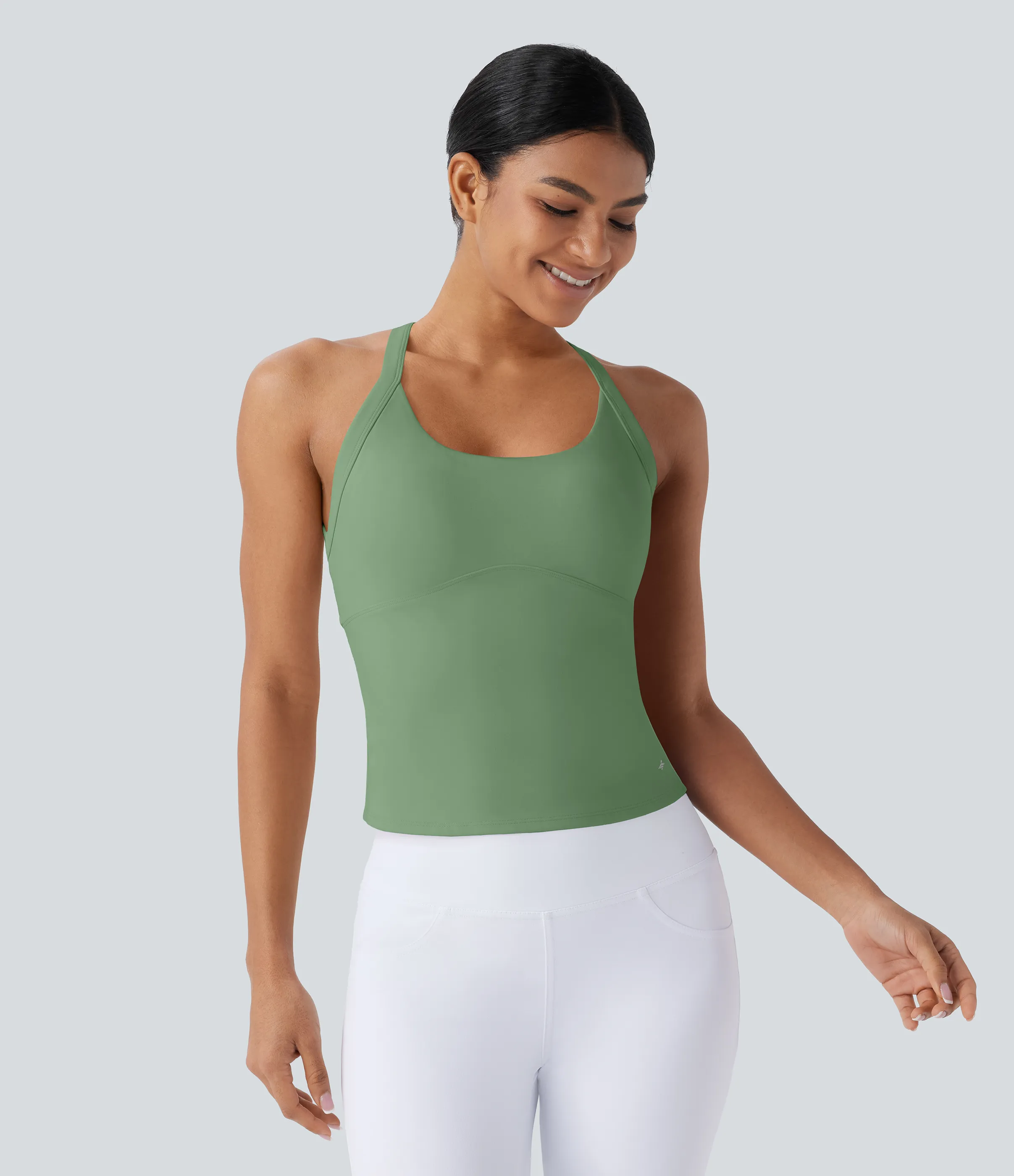 Halara Top de yoga SoftlyZero™ Plush afelpado con abertura en copas D-F - Kashmir - XL sold by Halara product image thumbnail 3