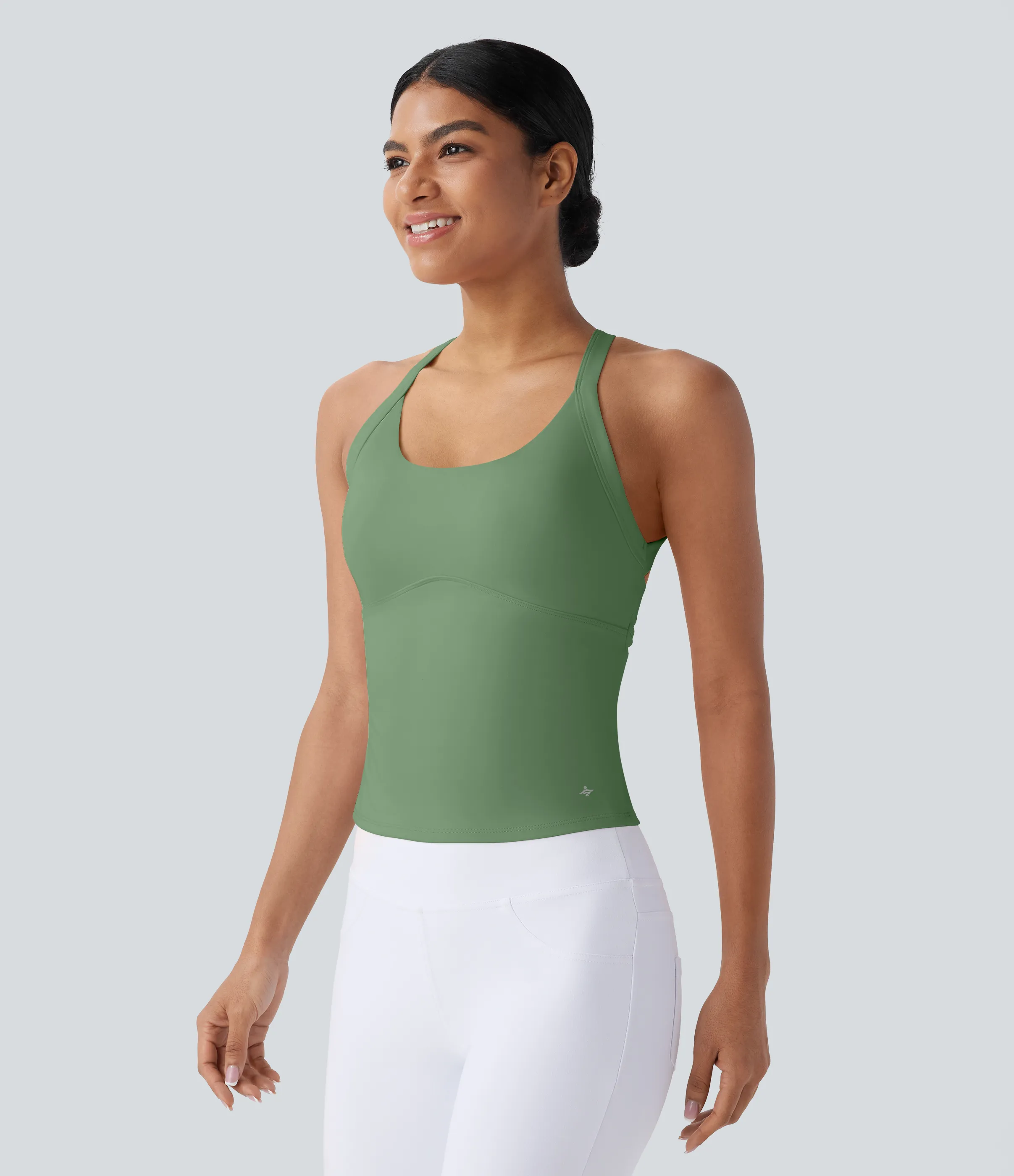 Halara Top de yoga SoftlyZero™ Plush afelpado con abertura en copas D-F - Kashmir - XL sold by Halara product image thumbnail 4