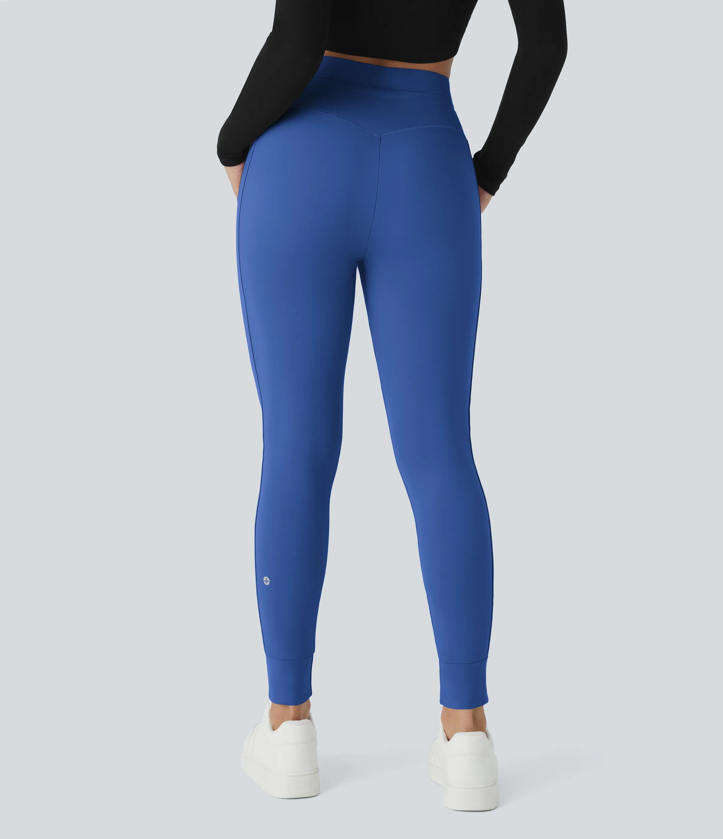 Halara Joggers Softlyzero™ Plush liso largo completo bolsillo lateral cordón tiro alto - Beaucoup Blue - S(petite) sold by Halara product image thumbnail 3