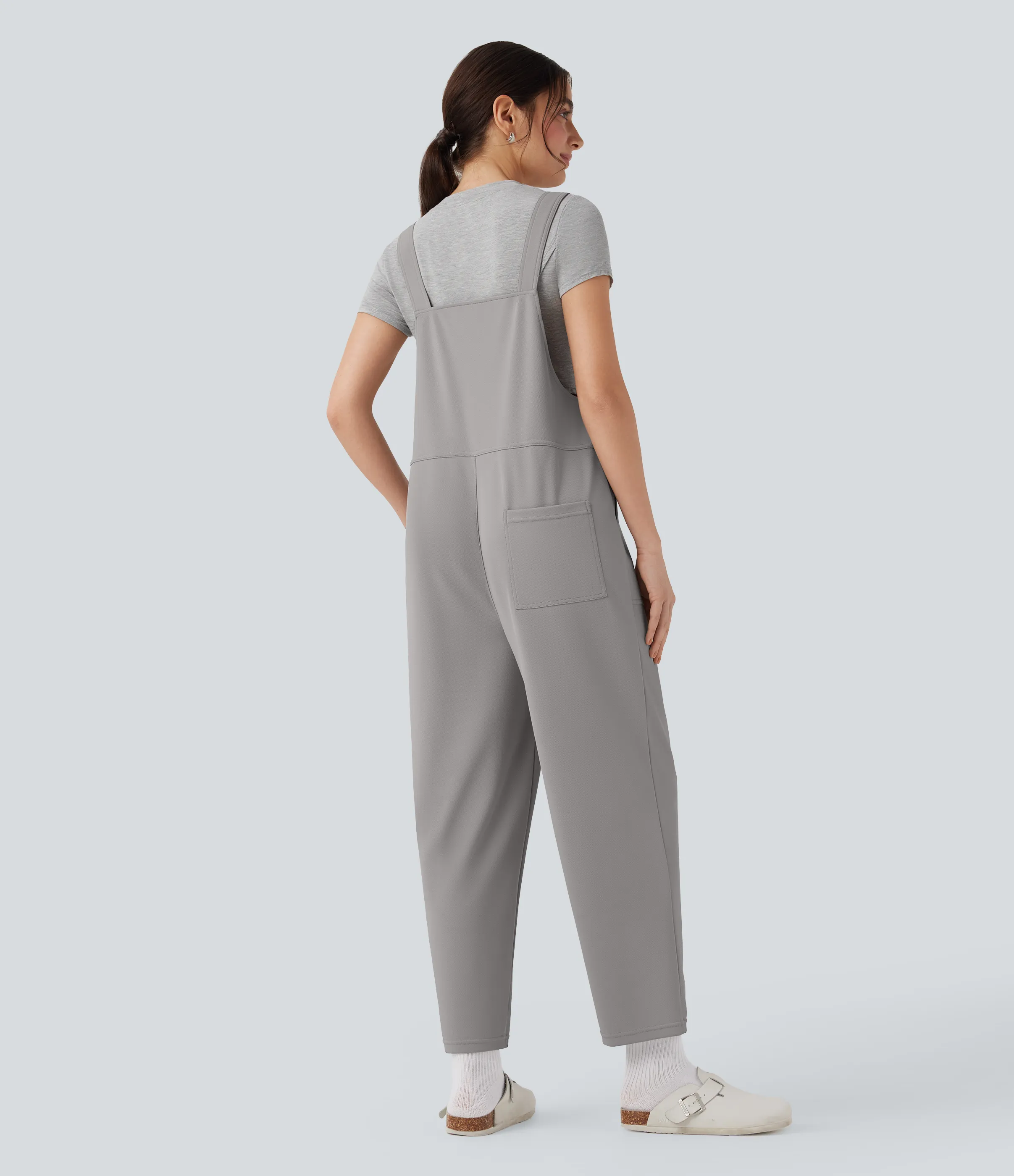 Halara Jumpsuit casual Halara Flex™ tipo haren crepé con bolsillos - Paloma - XL(regular) sold by Halara product image thumbnail 3