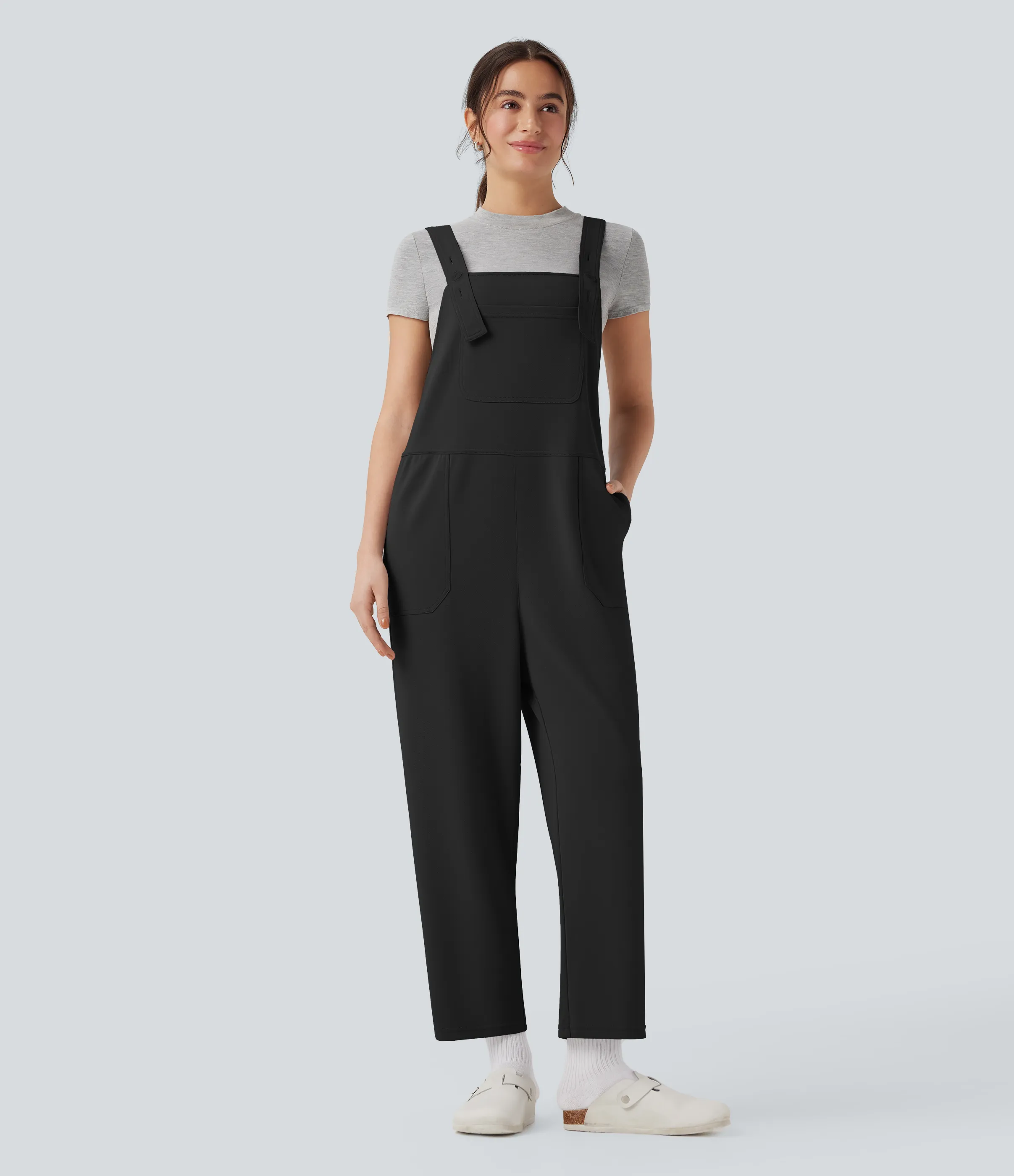 Halara Jumpsuit casual Halara Flex™ tipo haren crepé con bolsillos - Black - XL(regular) sold by Halara product image thumbnail 4