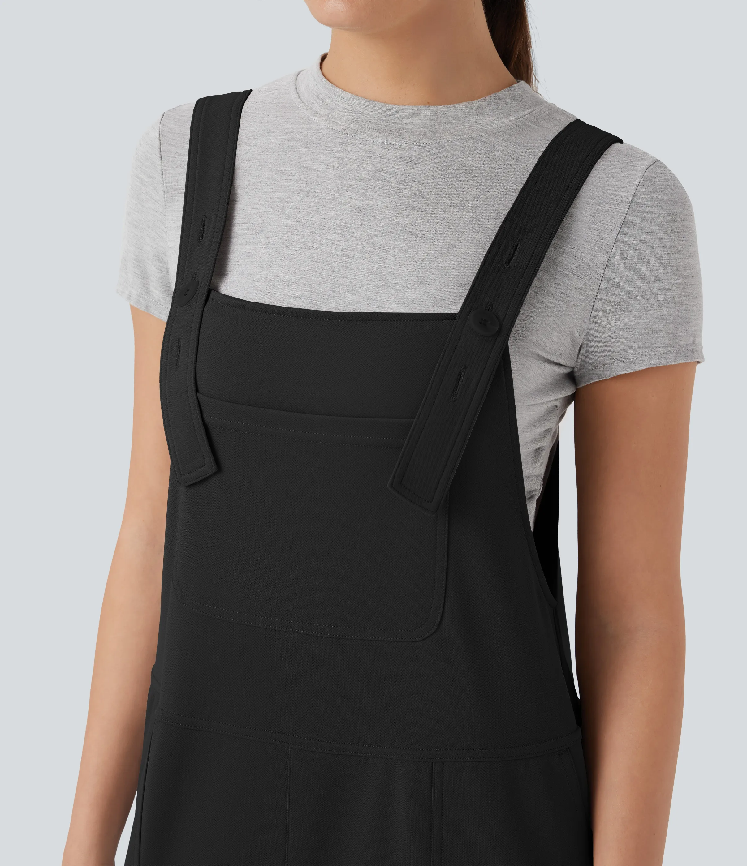 Halara Jumpsuit casual Halara Flex™ tipo haren crepé con bolsillos - Black - XL(regular) sold by Halara product image thumbnail 5