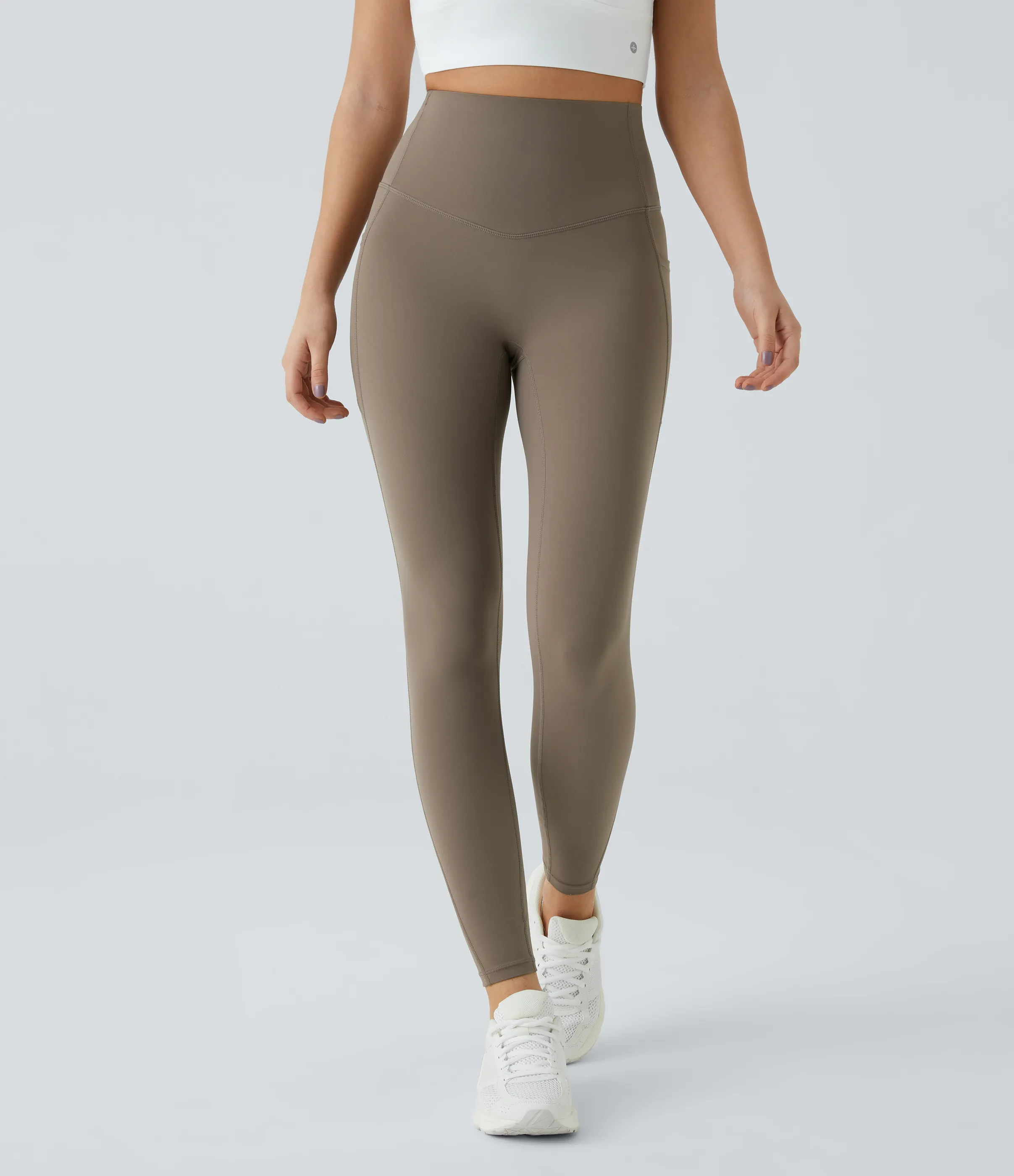 Halara Leggings SoCinched UltraSculpt entrenamiento control abdomen bolsillo lateral tiro alto - Dawn Brown - XL(7/8) sold by Halara product image thumbnail 4