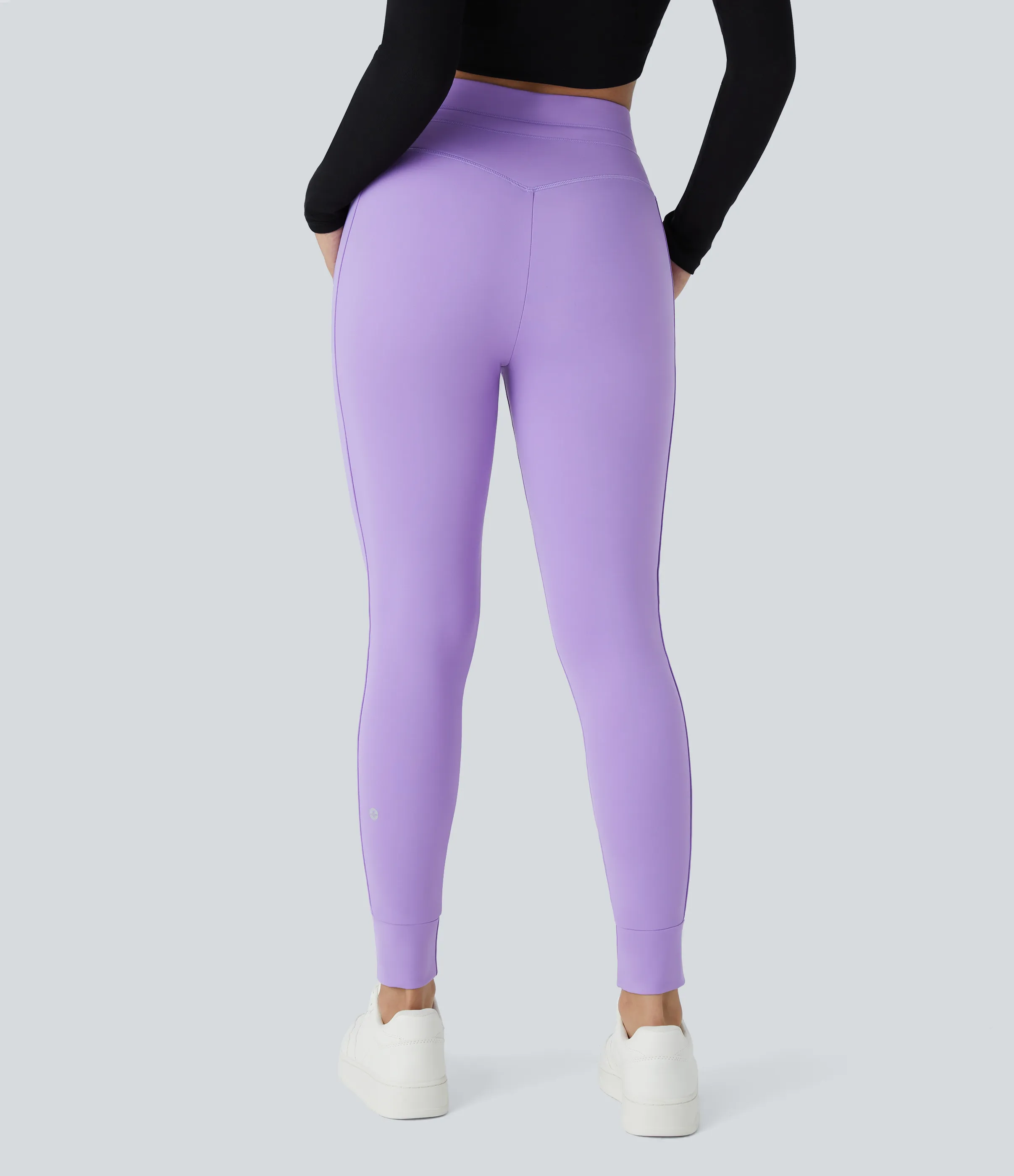 Halara Joggers Softlyzero™ Plush liso largo completo bolsillo lateral cordón tiro alto - Paisley Purple - M(petite) sold by Halara product image thumbnail 3