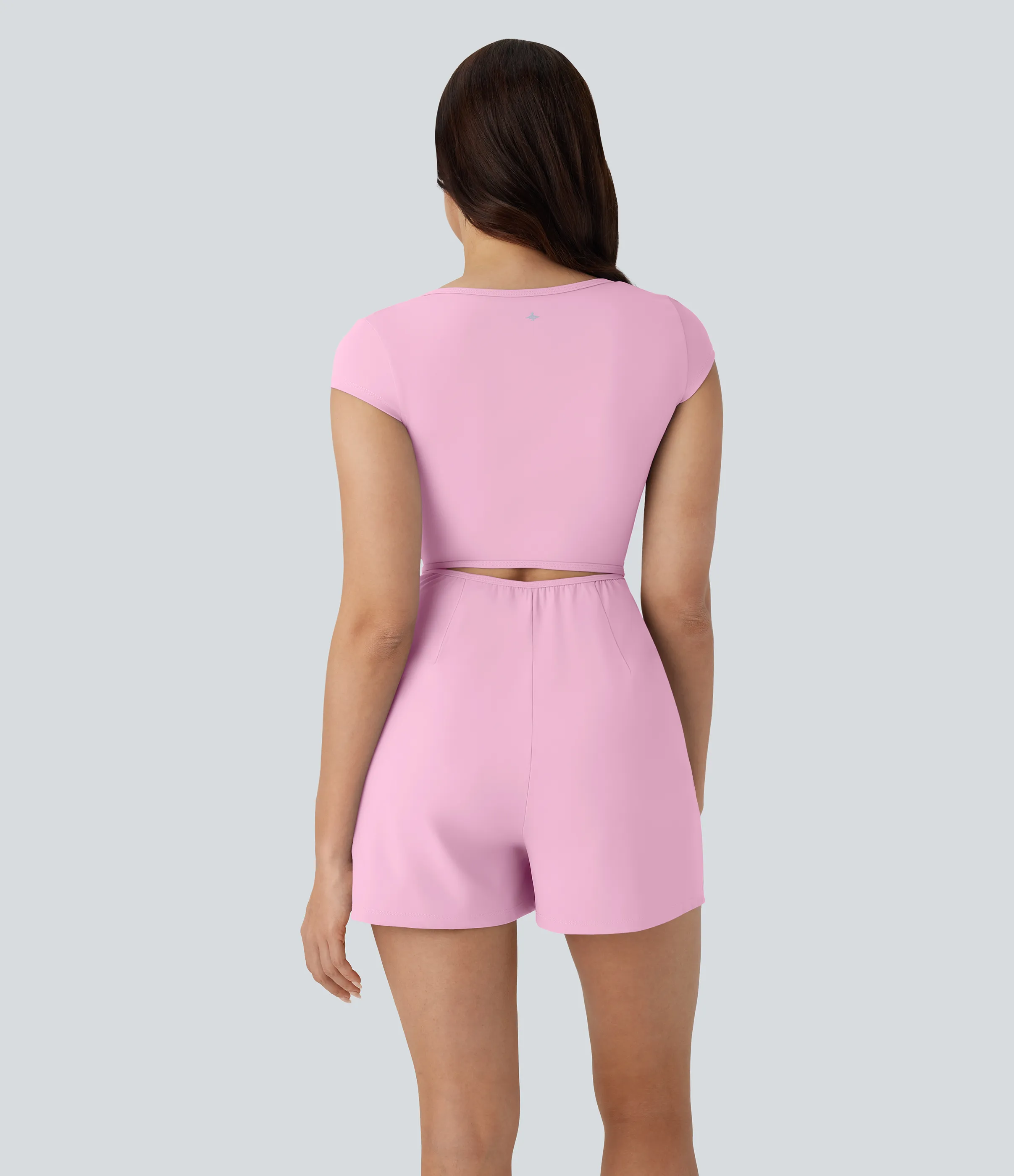 Halara Mono Softlyzero™ Airy yoga cuello U manga corta bolsillo lateral tacto fresco - Easy Peezy - Nosegay - L sold by Halara product image thumbnail 3