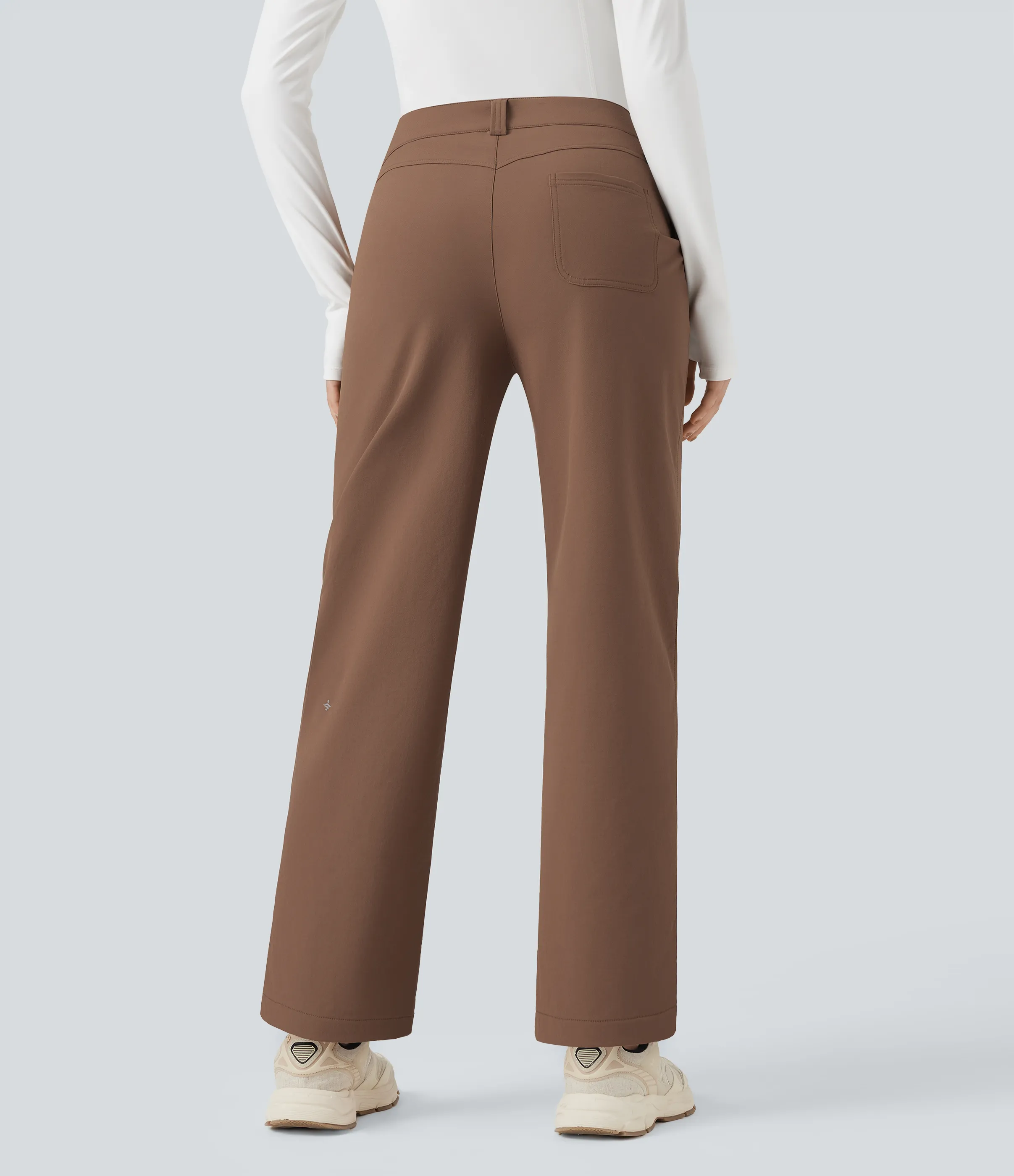 Halara Pantalones de senderismo rectos de tiro medio y resistentes al agua y con bolsillos - Pecan Pie - M(regular) sold by Halara product image thumbnail 3