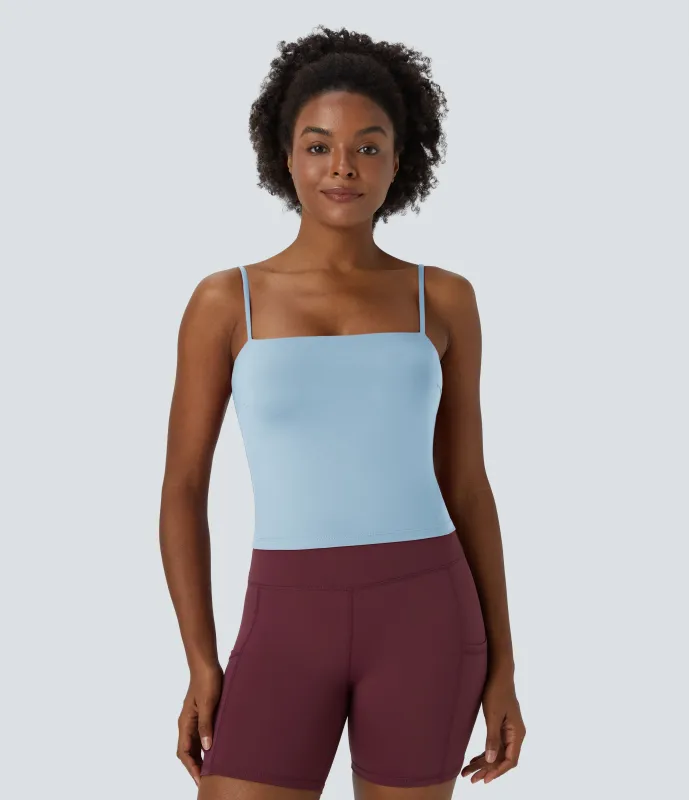 Halara Softlyzero™ Airy Top tank corta de entrenamiento con tirantes - Angel Falls - XL sold by Halara