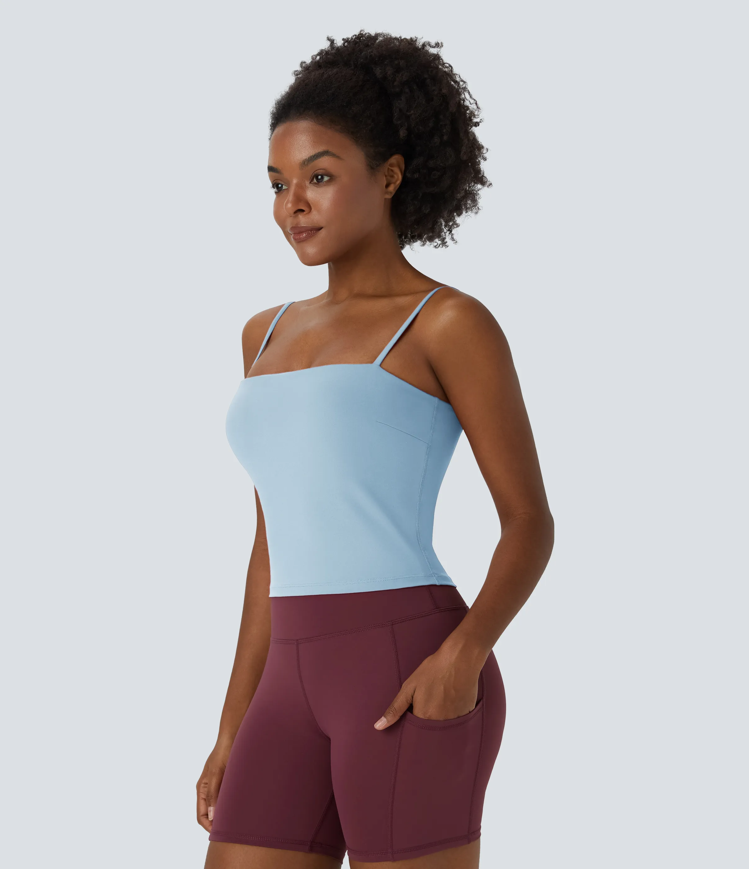 Halara Softlyzero™ Airy Top tank corta de entrenamiento con tirantes - Angel Falls - XL sold by Halara product image thumbnail 4