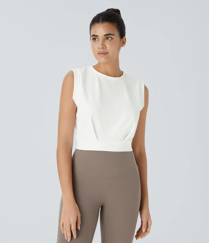 Halara Camiseta Patitoff™ Flow sin mangas yoga cuello redondo resistente pelo mascota sin mangas - White - L sold by Halara