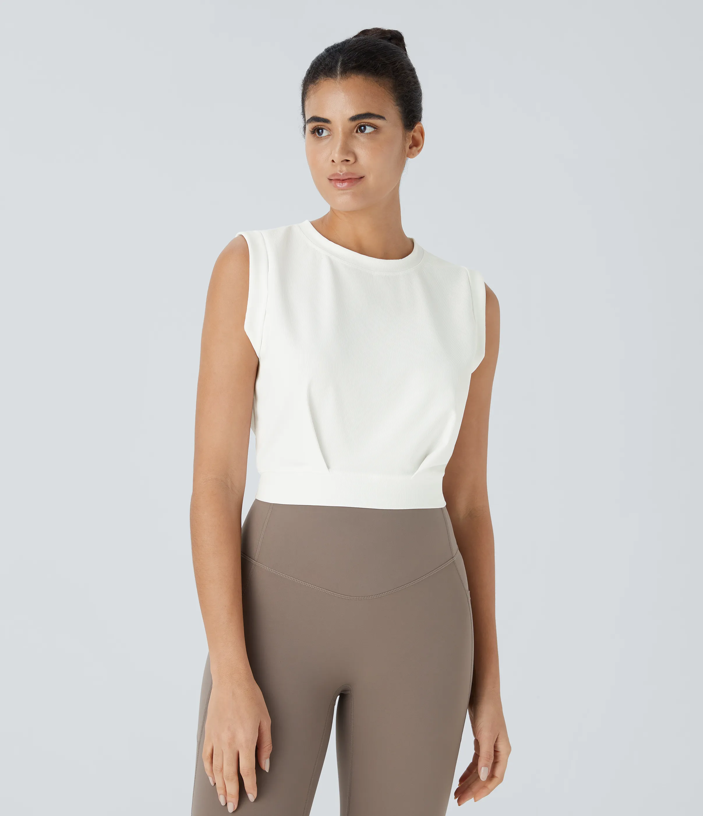 Halara Camiseta Patitoff™ Flow sin mangas yoga cuello redondo resistente pelo mascota sin mangas - White - L sold by Halara